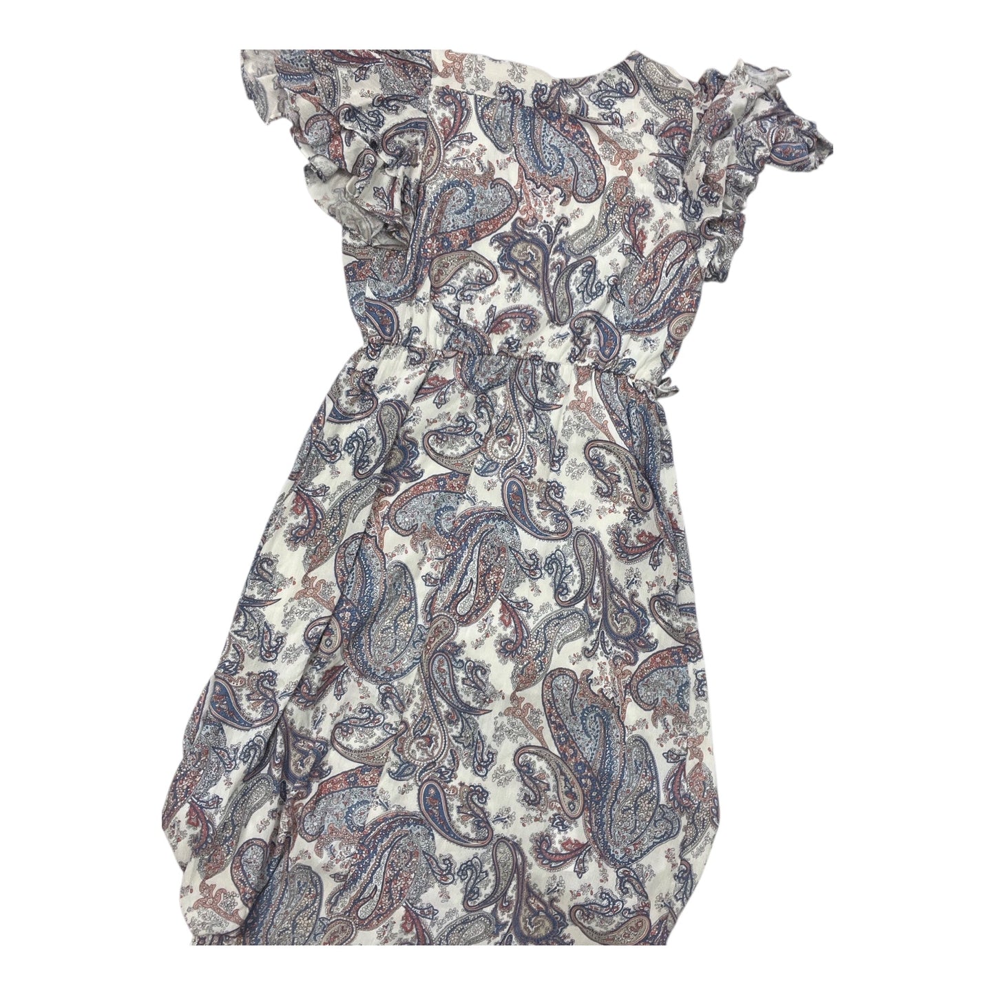 Dress Casual Maxi By C Est. 1946 In Blue & White, Size:L