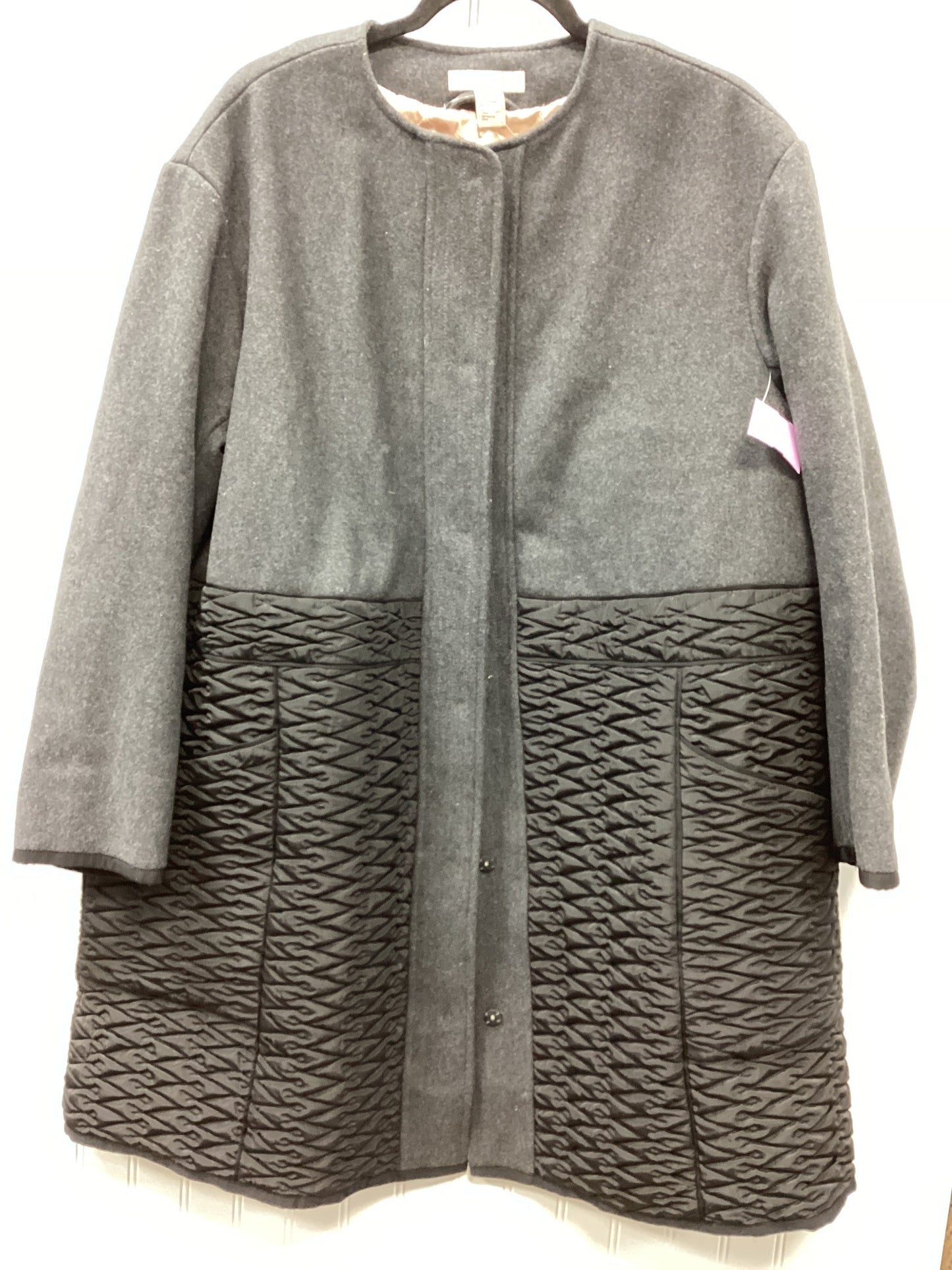 Coat Peacoat By H&M In Grey, Size:Xl