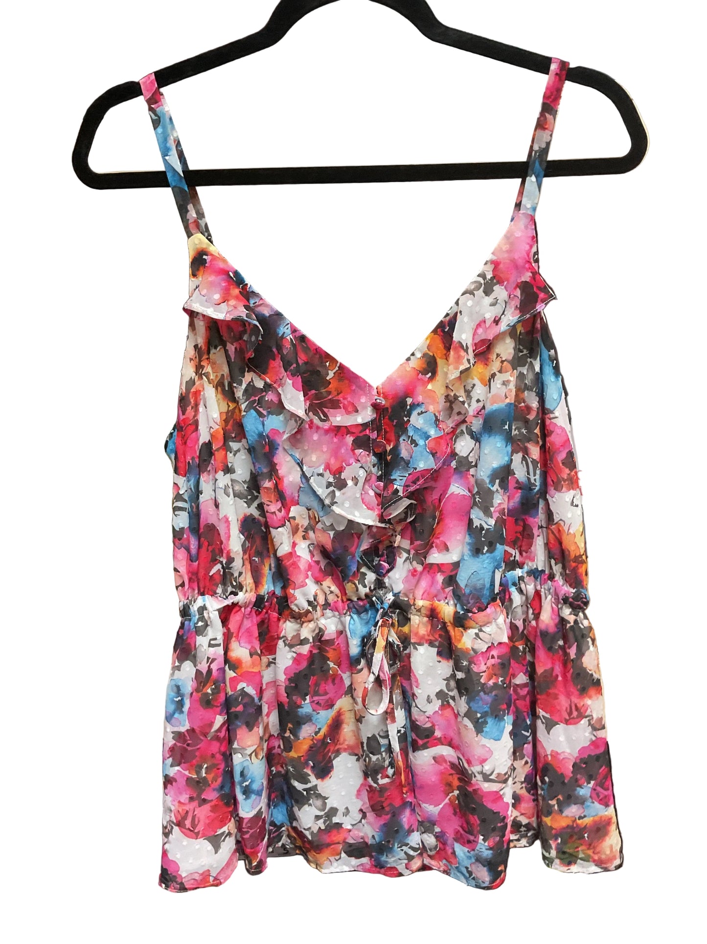 Blouse Sleeveless By Torrid In Floral Print, Size:M