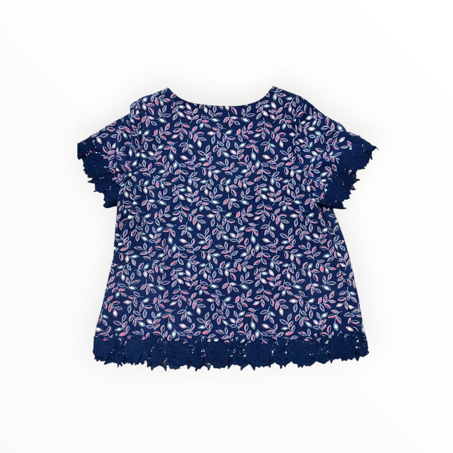 Top Ss By Jessica London In Blue & Red, Size:1X