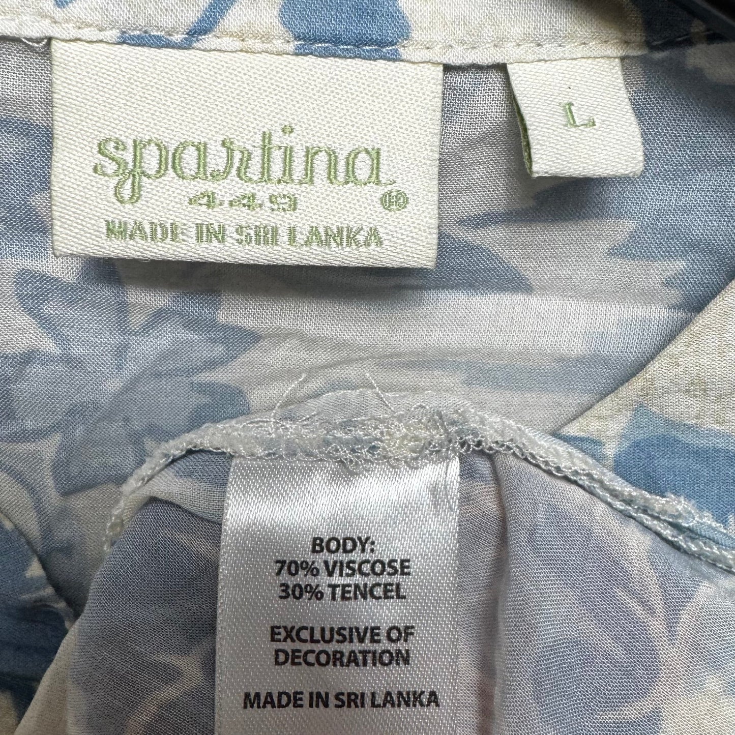 Top Long Sleeve By Spartina In Floral Print, Size: L