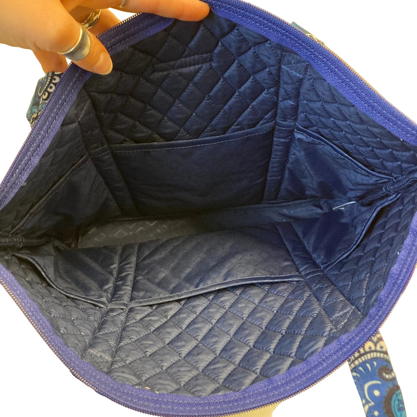 Tote By Vera Bradley In Blue & White, Size:Medium