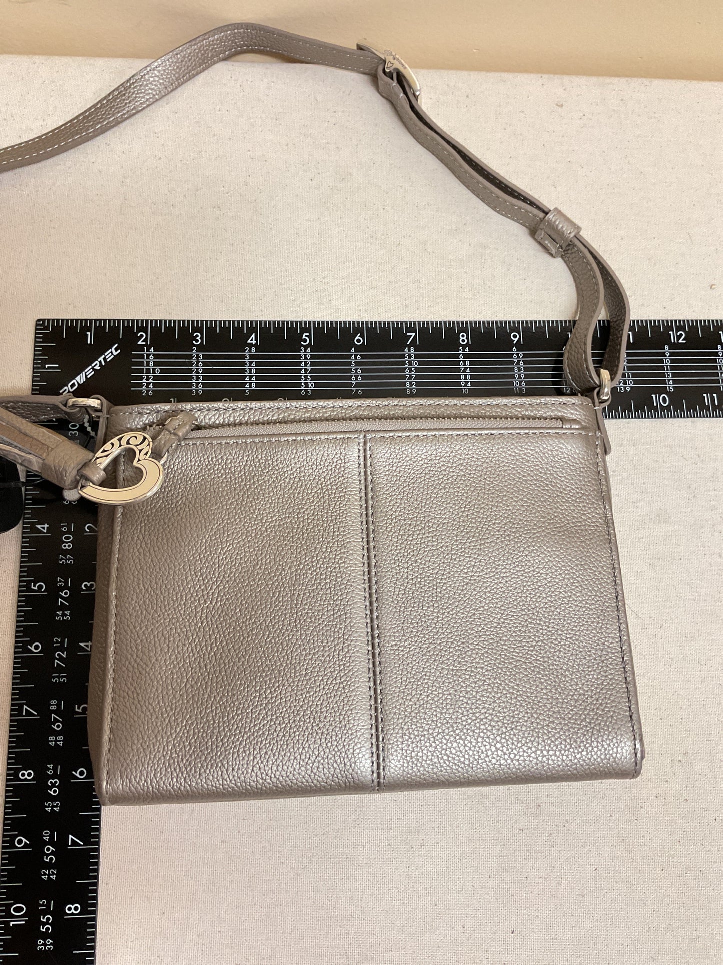 Handbag Leather By Brighton In Taupe, Size:Small