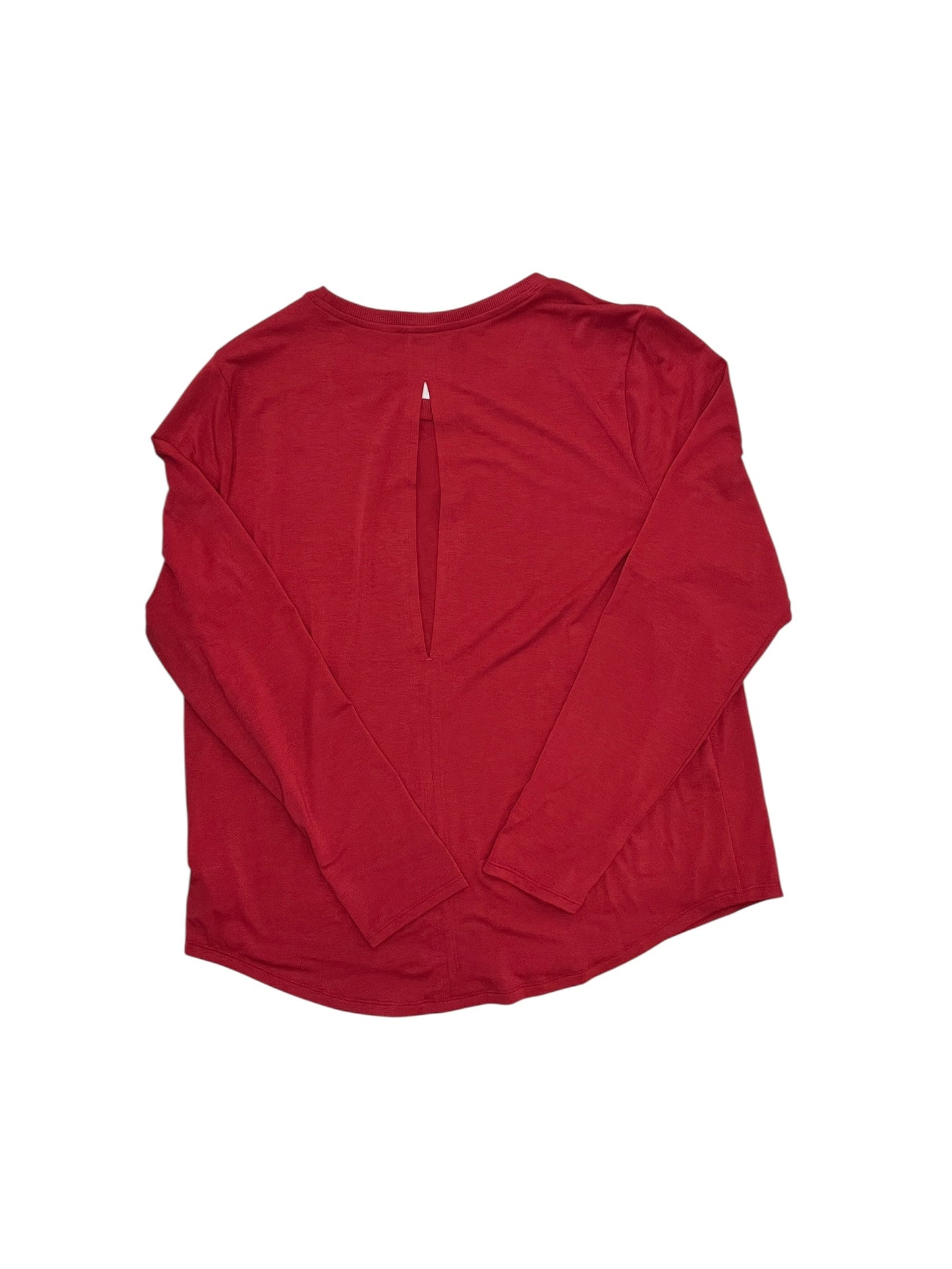 Athletic Top Ls Crewneck By Athleta In Red, Size:L