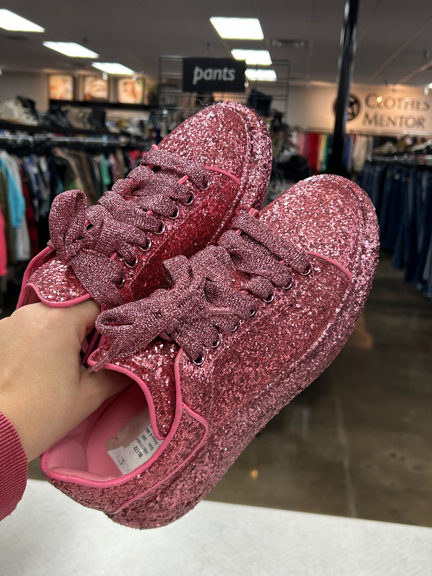 Shoes Luxury Designer By Alexander Mcqueen In Pink, Size:7.5