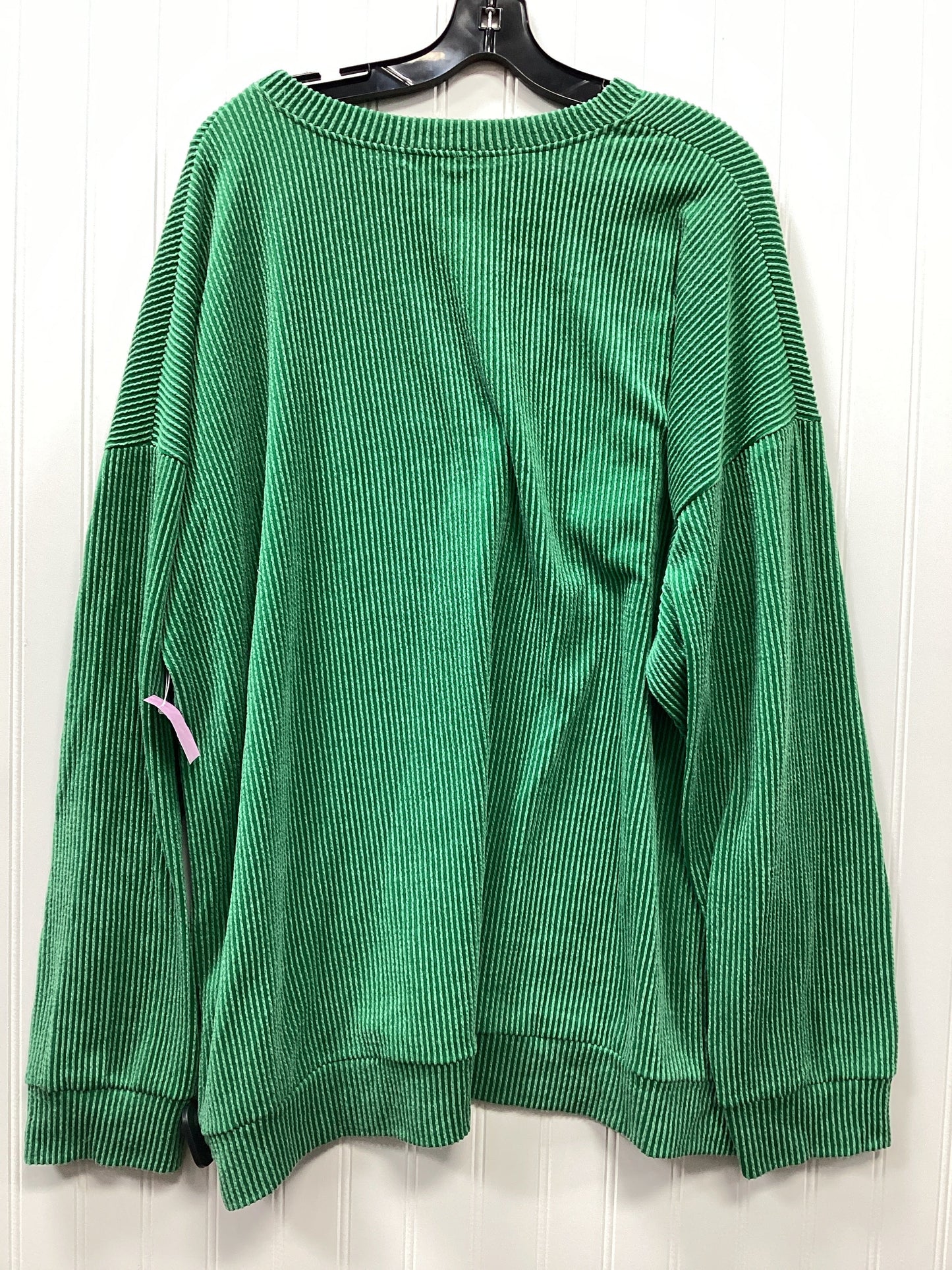 Top Ls By Tres Bien In Green, Size:2X