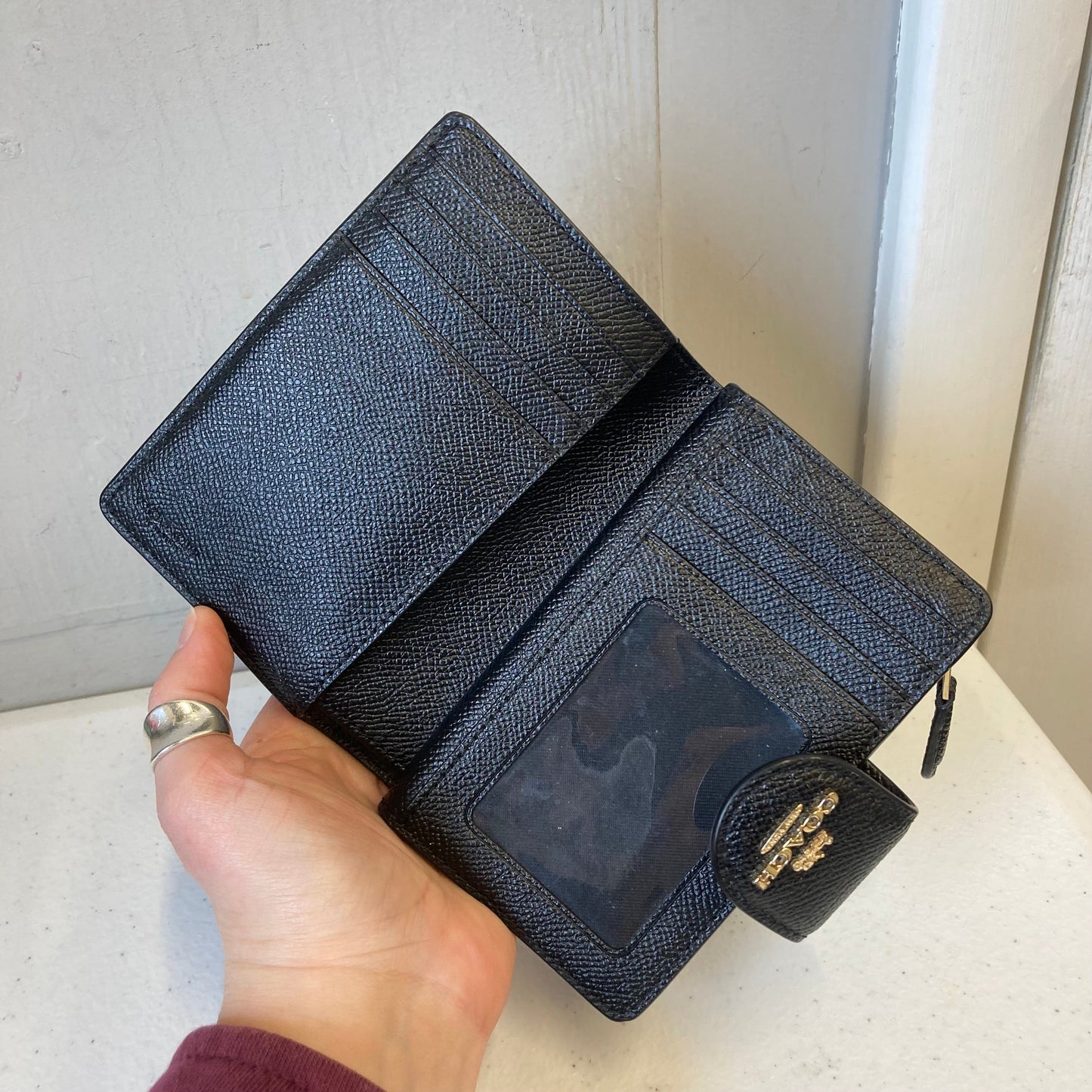 Wallet Designer By Coach In Black, Size:Medium