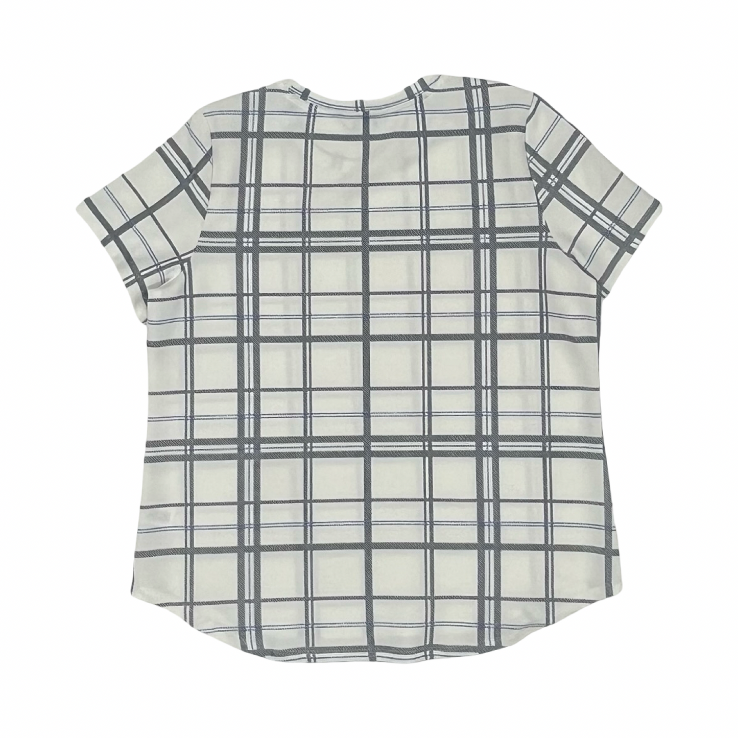 Blouse Ss By Croft And Barrow In Blue & White, Size:Xl