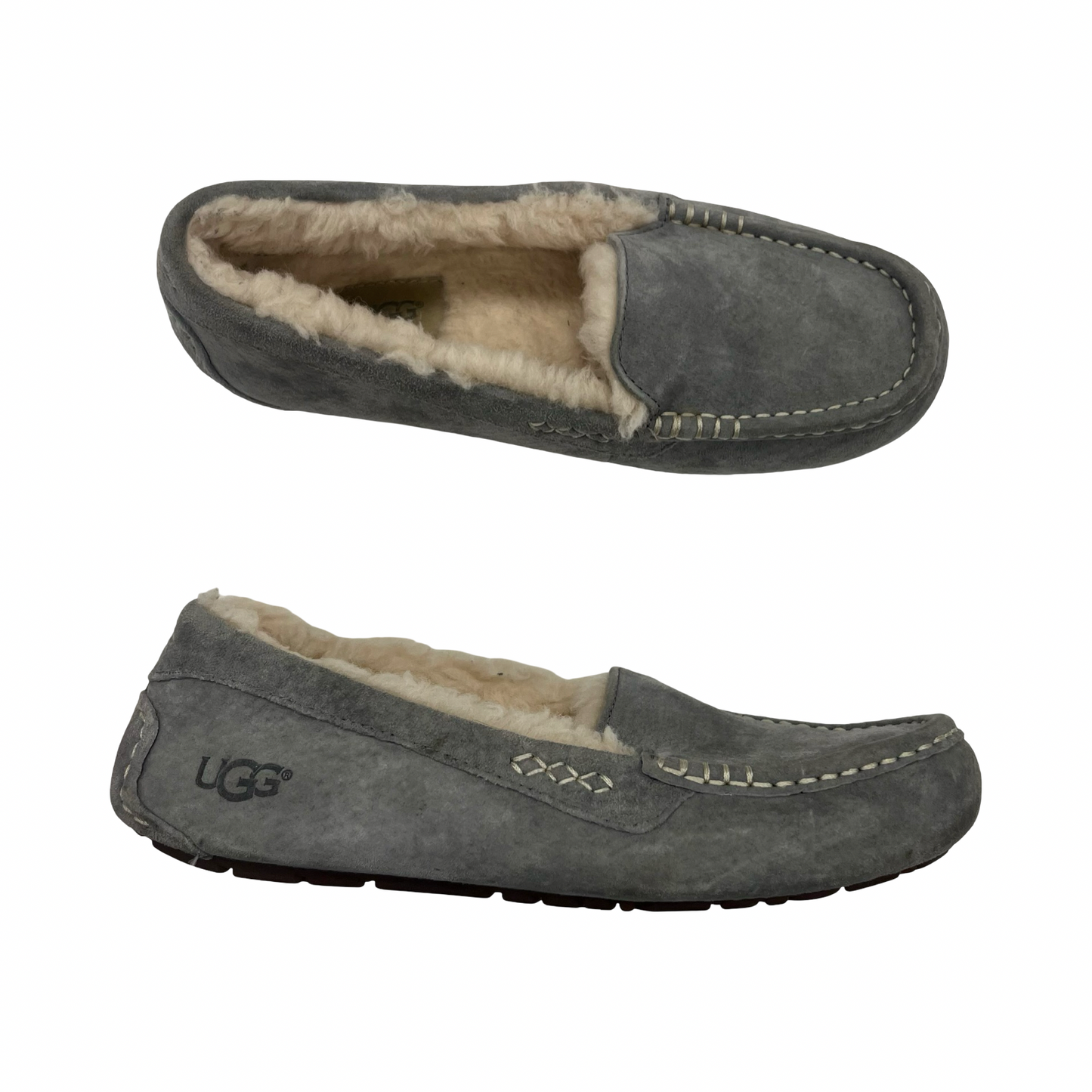 Slippers Designer By Ugg In Grey, Size:9