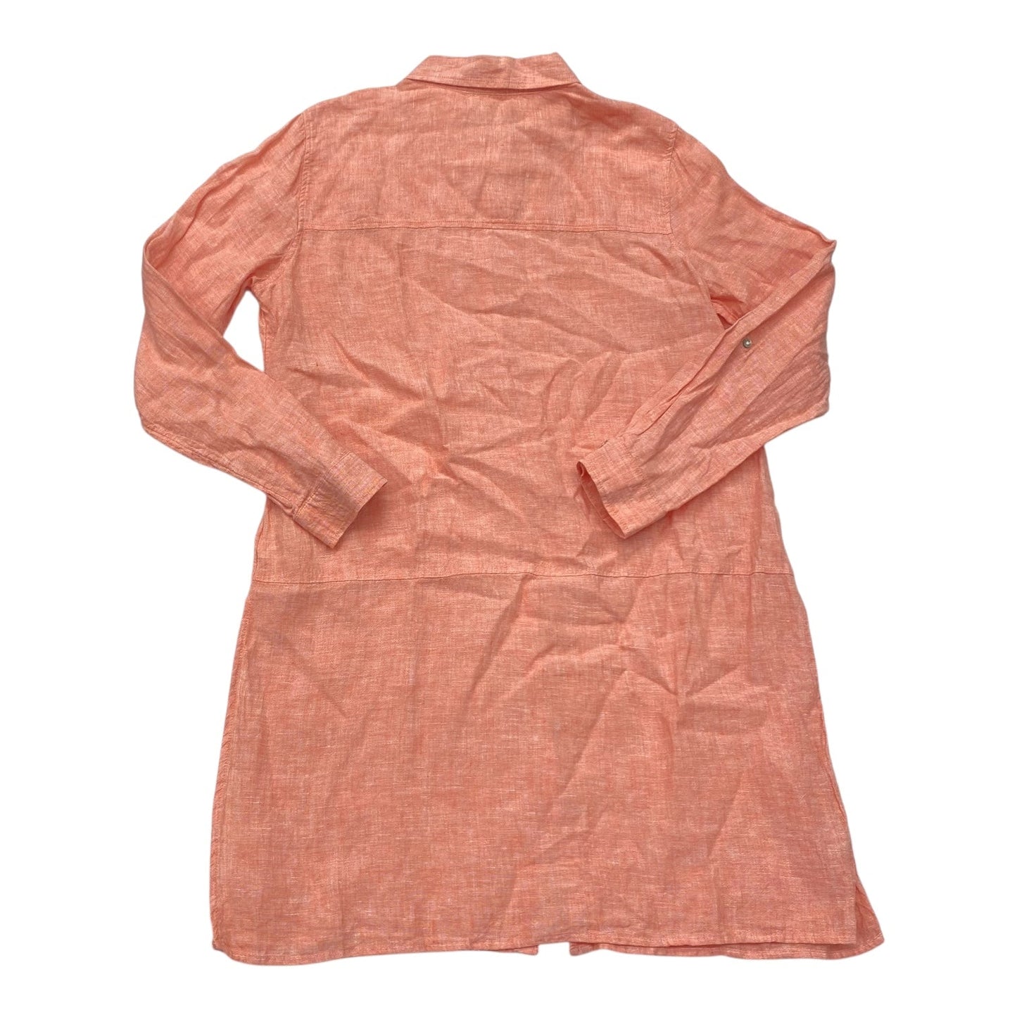 Dress Casual Midi By Tahari By Arthur Levine In Orange, Size:S