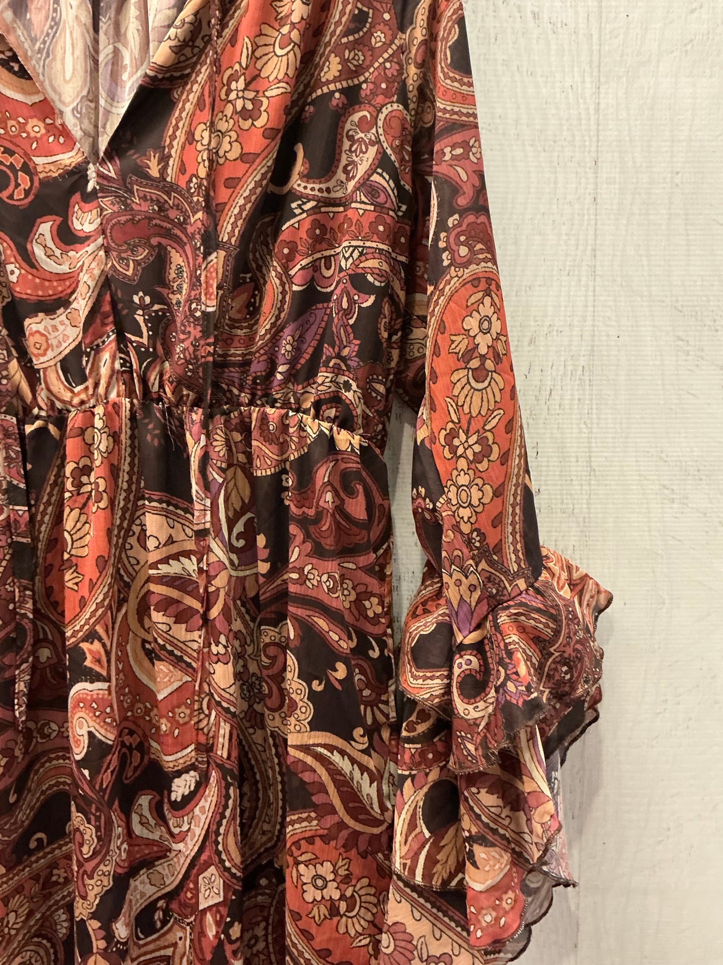 Dress Casual Maxi By Clothes Mentor In Brown, Size: L