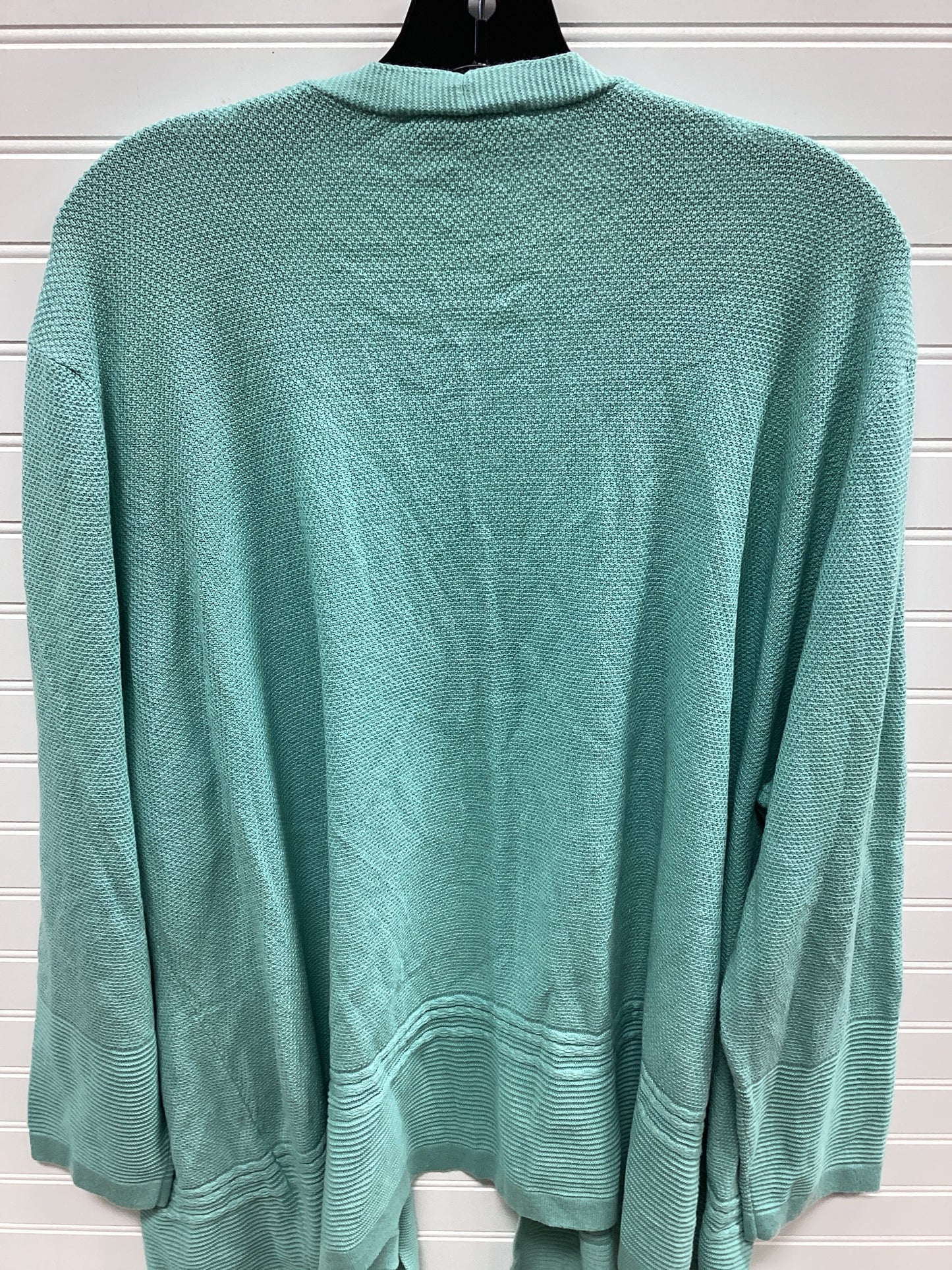 Cardigan By Cj Banks In Aqua, Size:3X