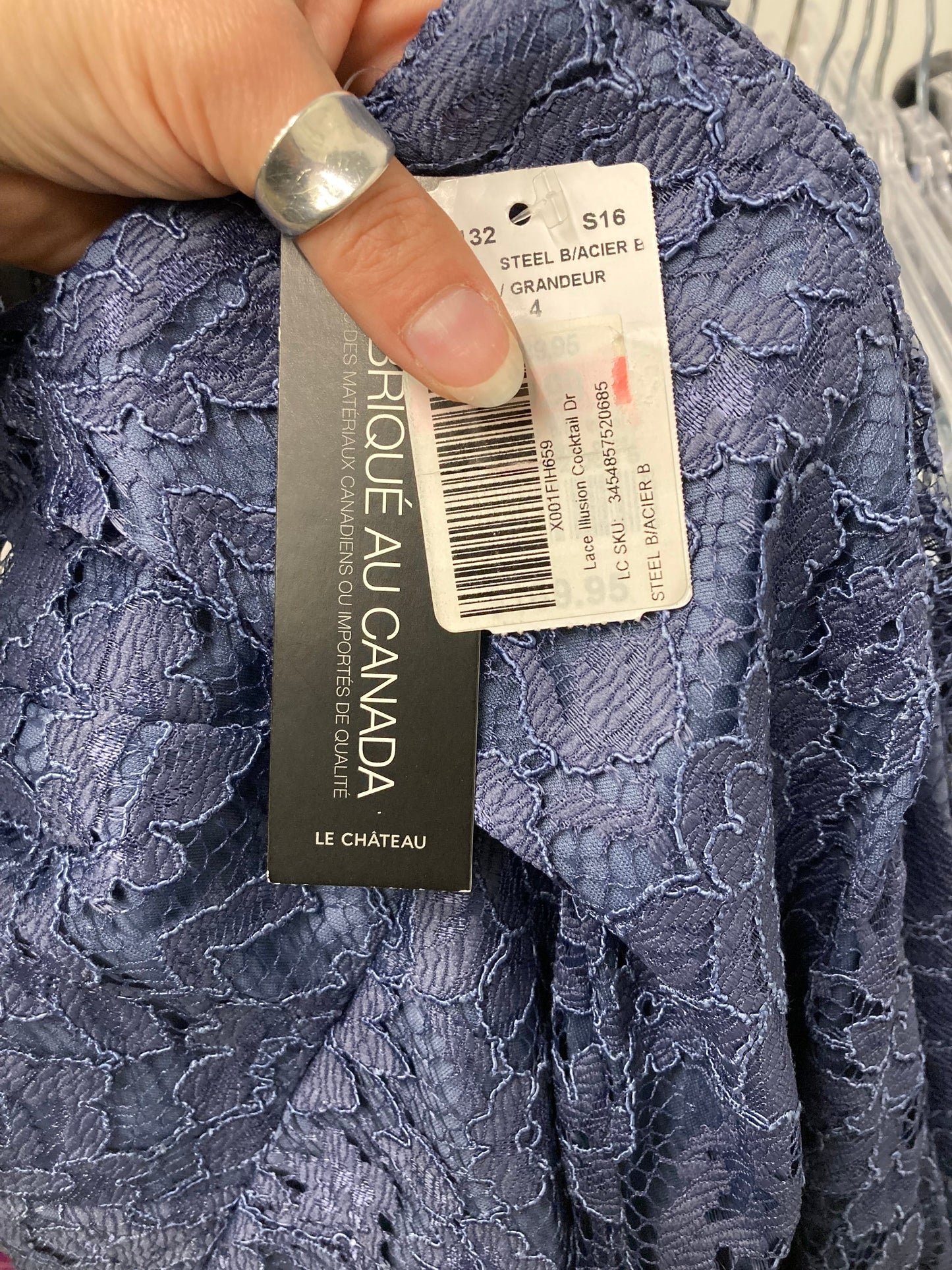 Dress Party Short By Le Château In Blue, Size:S