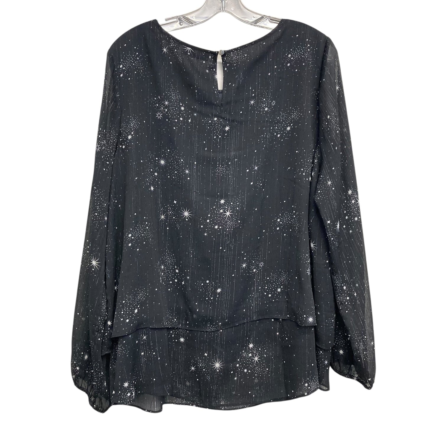 Blouse Ls By Apt 9 In Black, Size:Xl