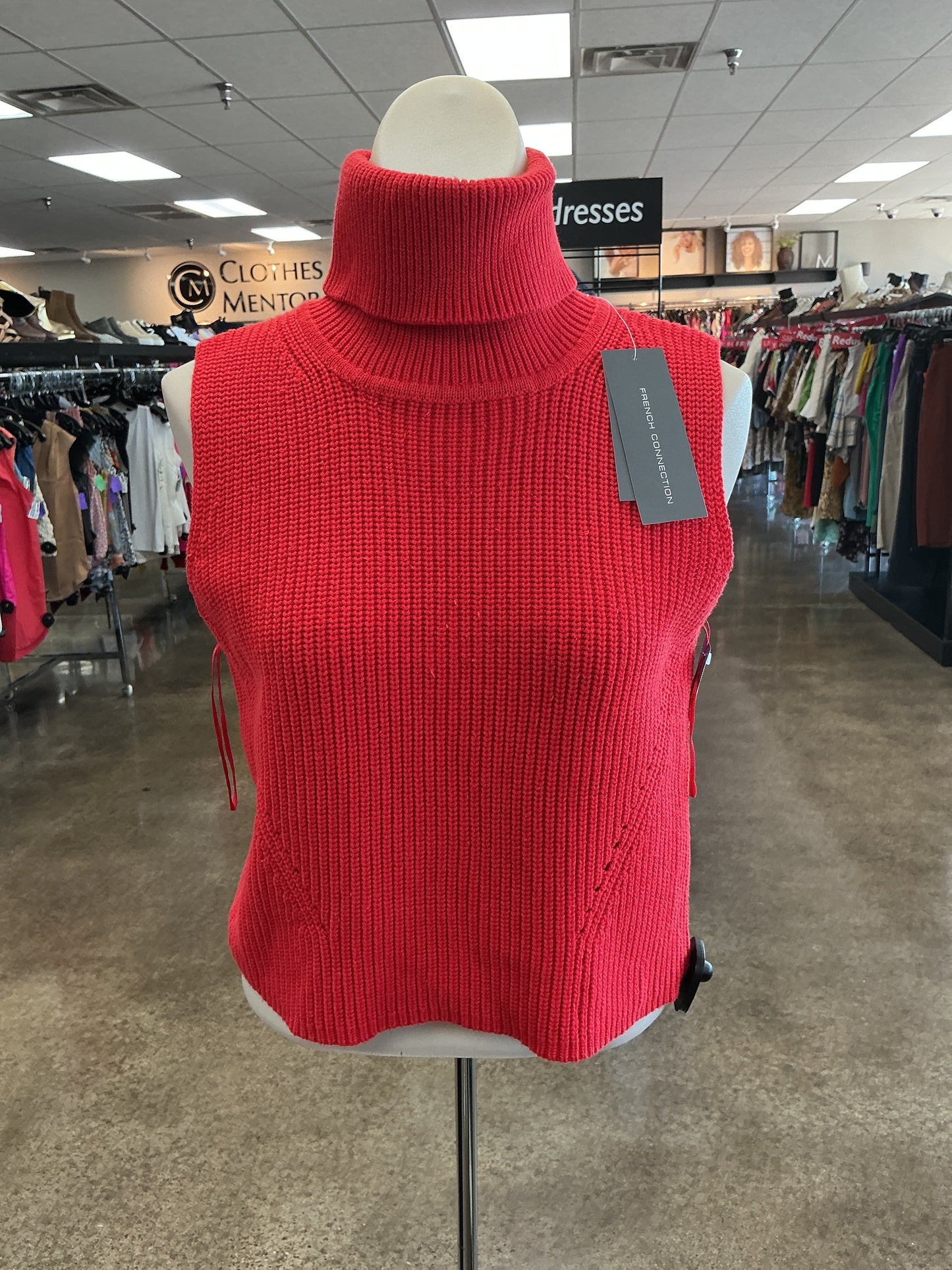 Top Sleeveless By French Connection In Red, Size:Xs