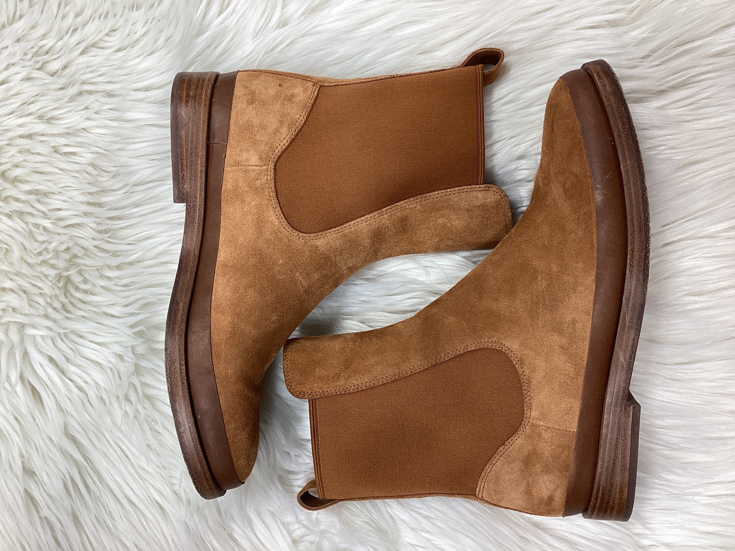 Boots Ankle Flats By Vince In Brown, Size:7.5