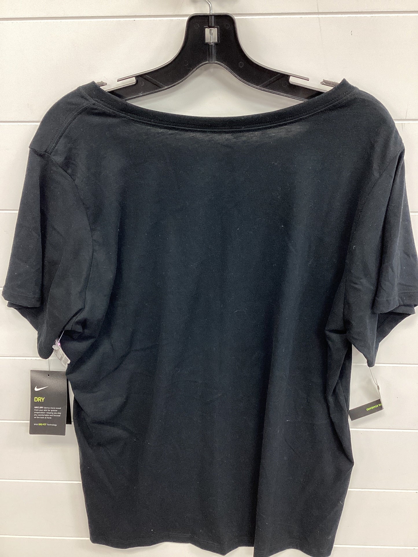 Athletic Top Ss By Nike Apparel In Black, Size:1X