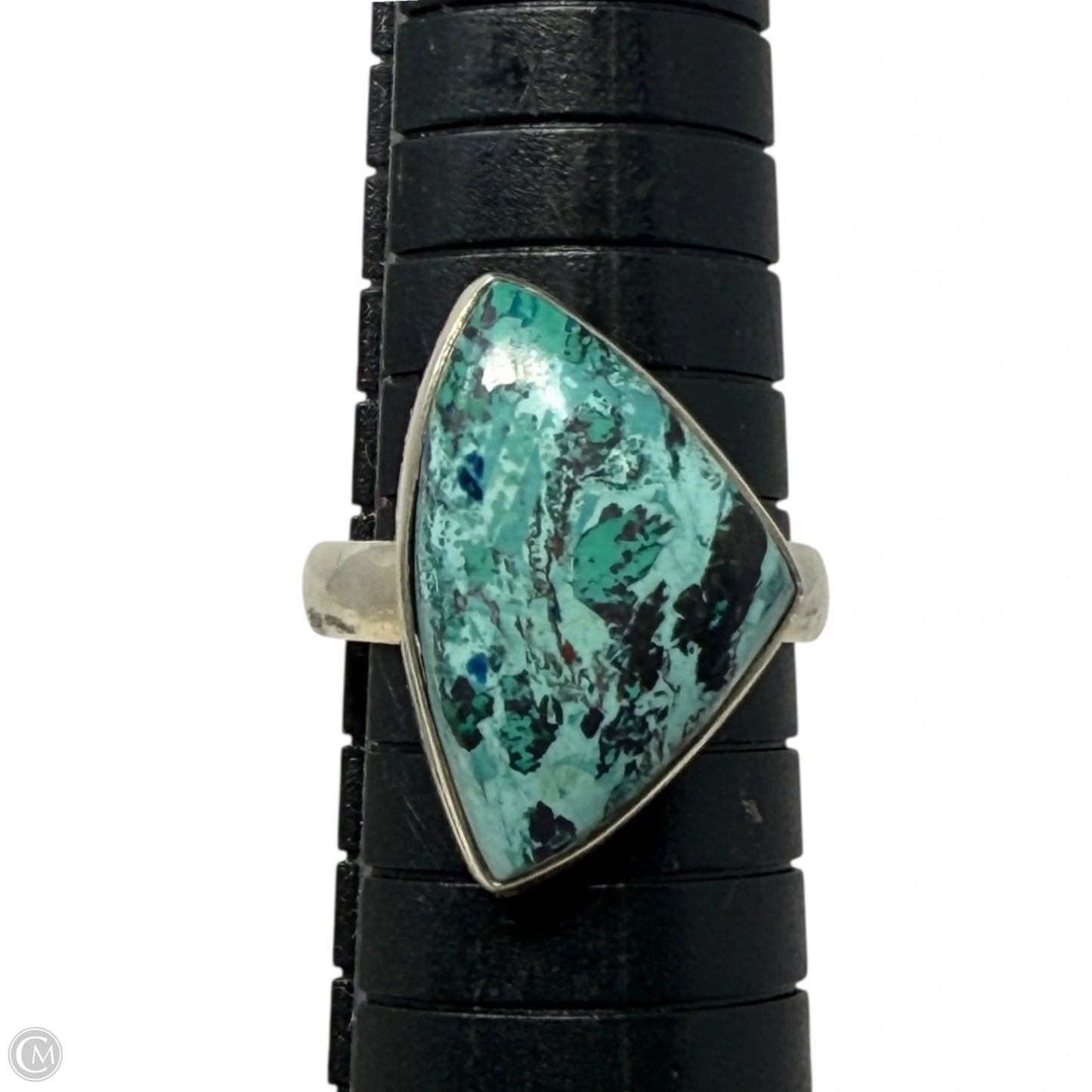 Sterling Silver & Crysocolla Ring, Size: 8