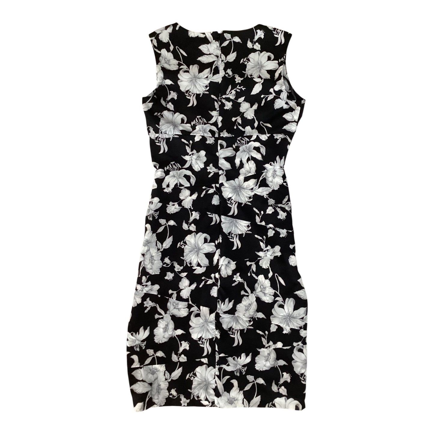 Dress Casual Midi By White House Black Market In Black & Grey, Size:6