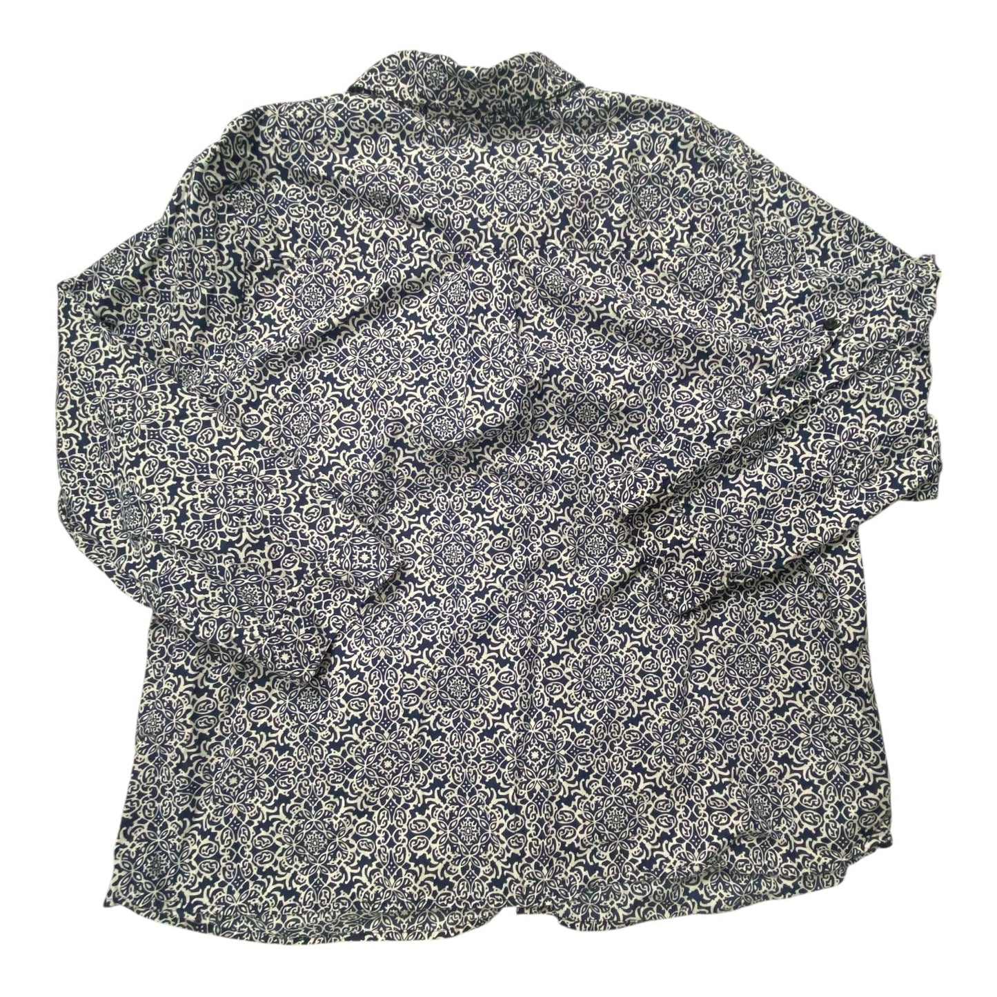 Top Ls By Cj Banks In Blue & White, Size:3X