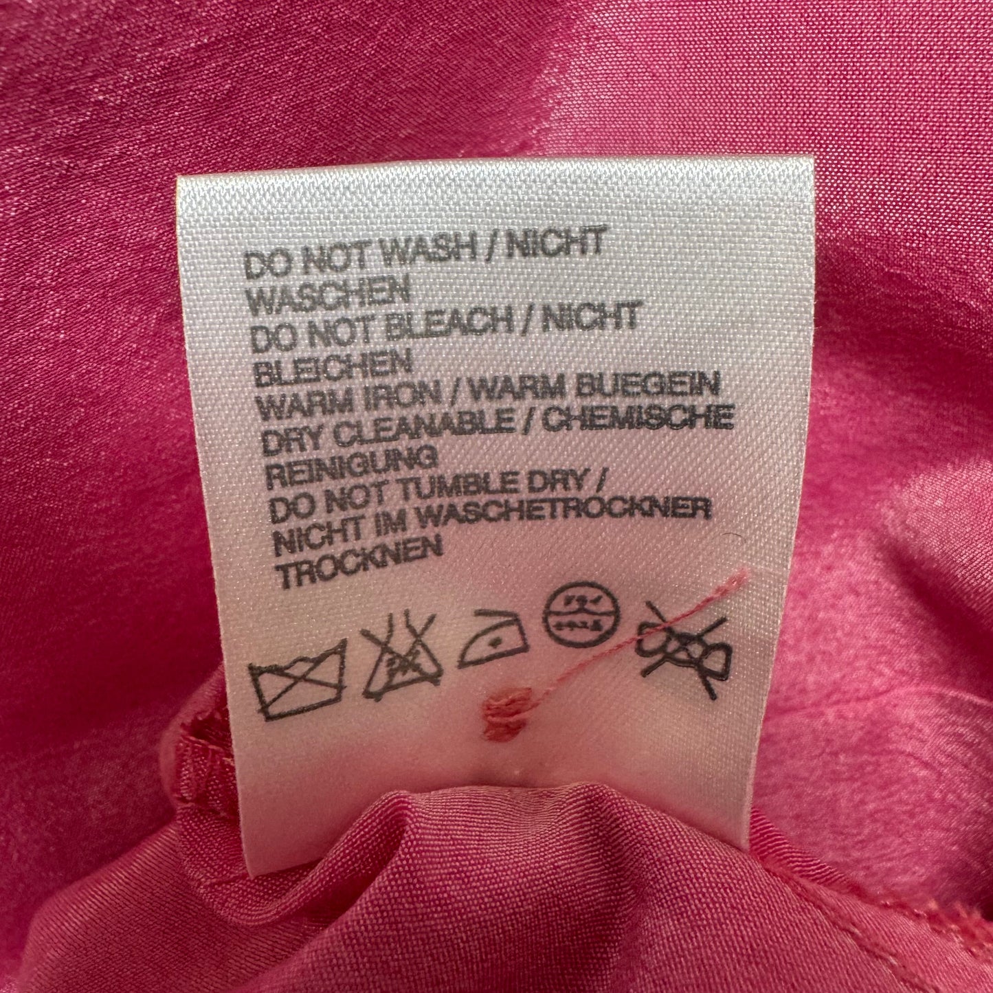 Silk Blend Shirt Designer By Escada Sport In Pink, Size: M