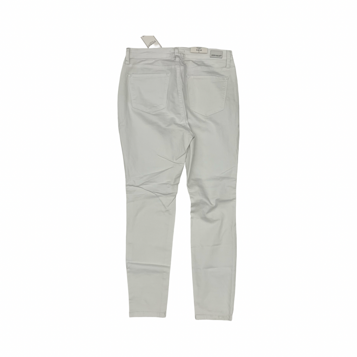 Jeans Skinny By Judy Blue In White Denim, Size:12