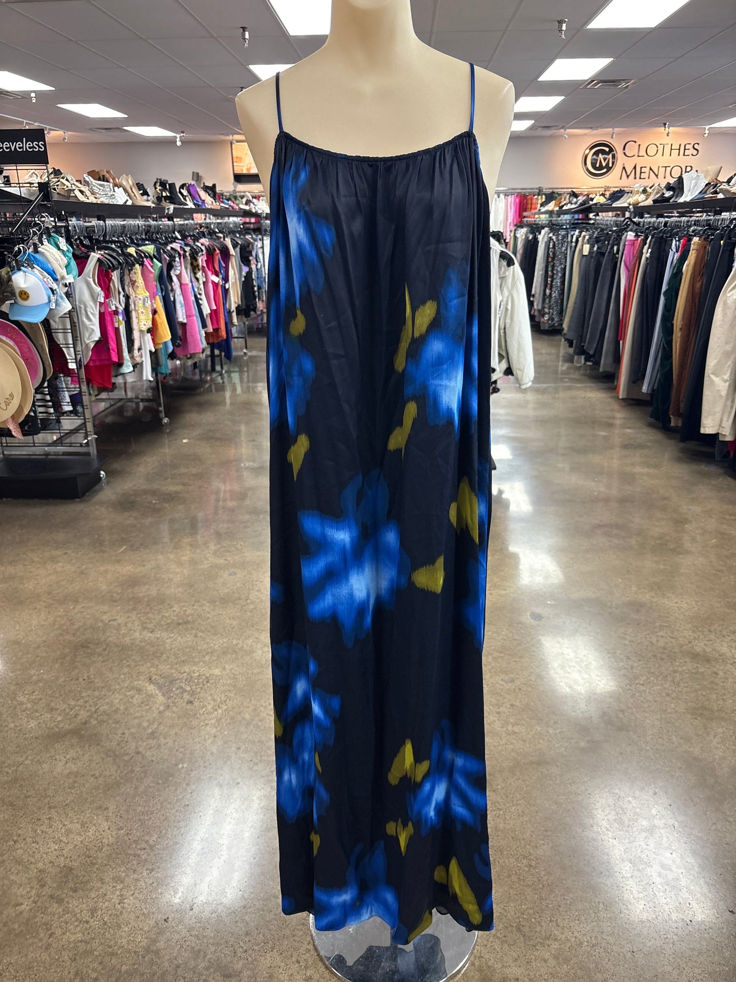 Dress Casual Maxi By Nordstrom In Black & Blue, Size:Xl
