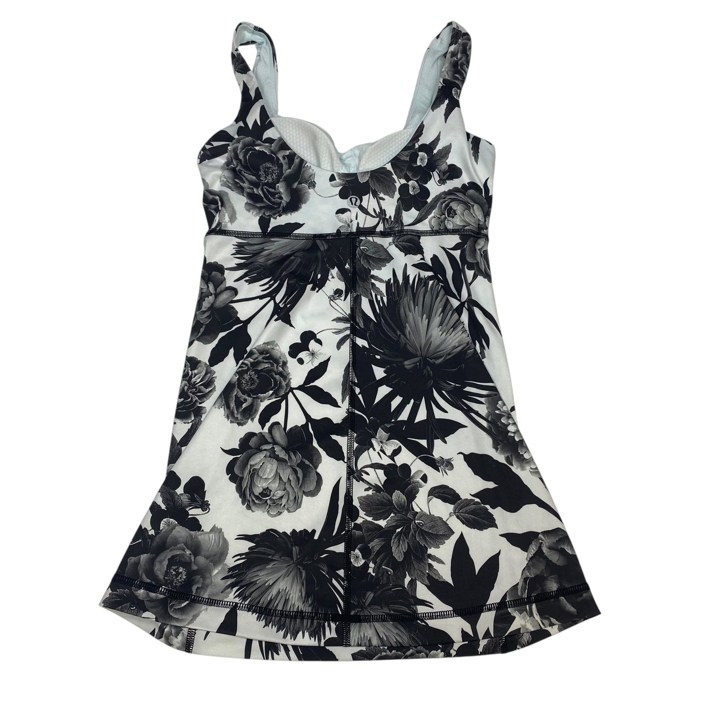 Athletic Tank Top By Lululemon In Black & White, Size:S