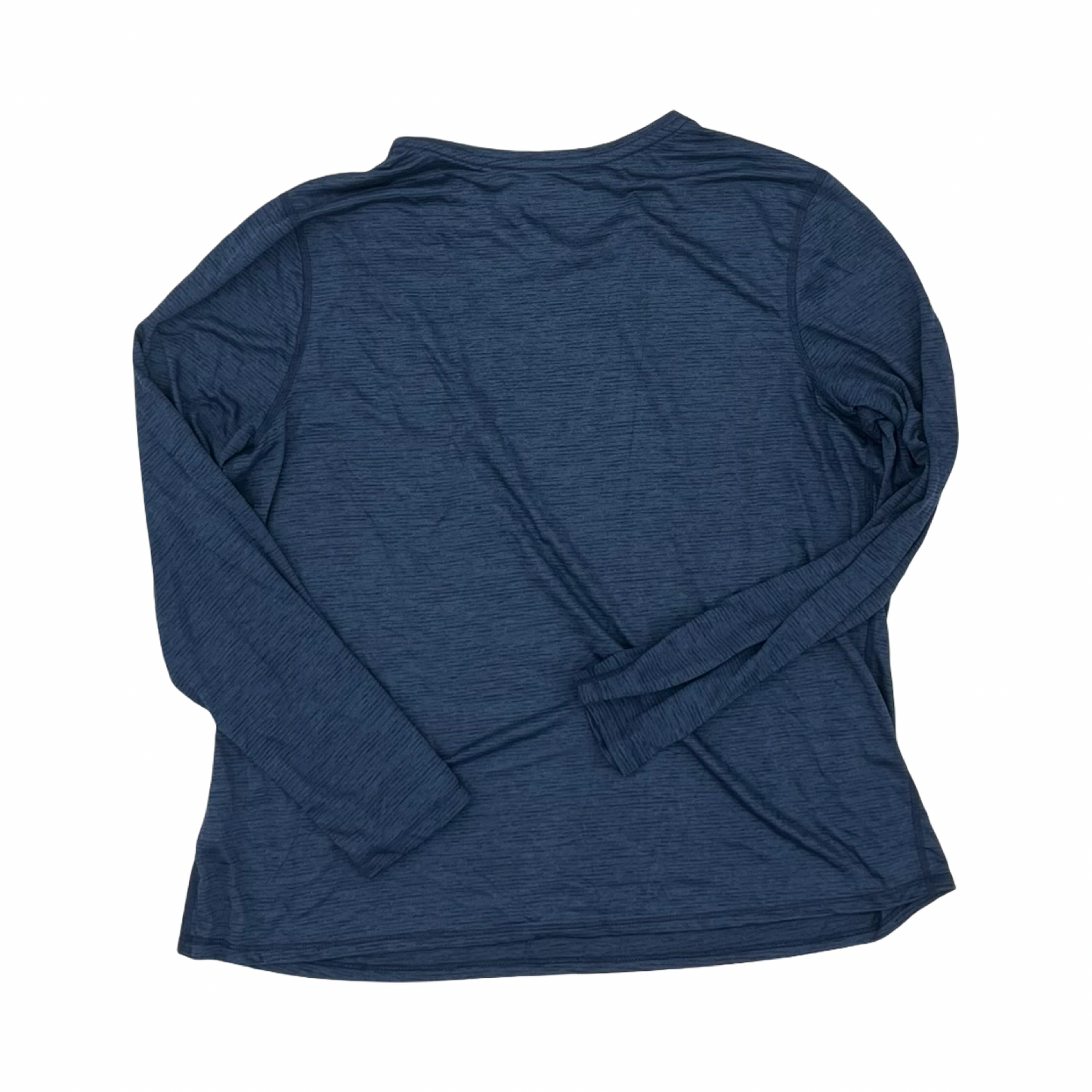 Athletic Top Ls Crewneck By Athletic Works In Blue, Size:3X