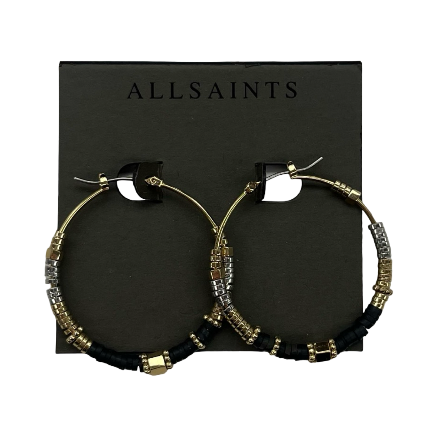 Earrings Designer By All Saints In Black & Gold