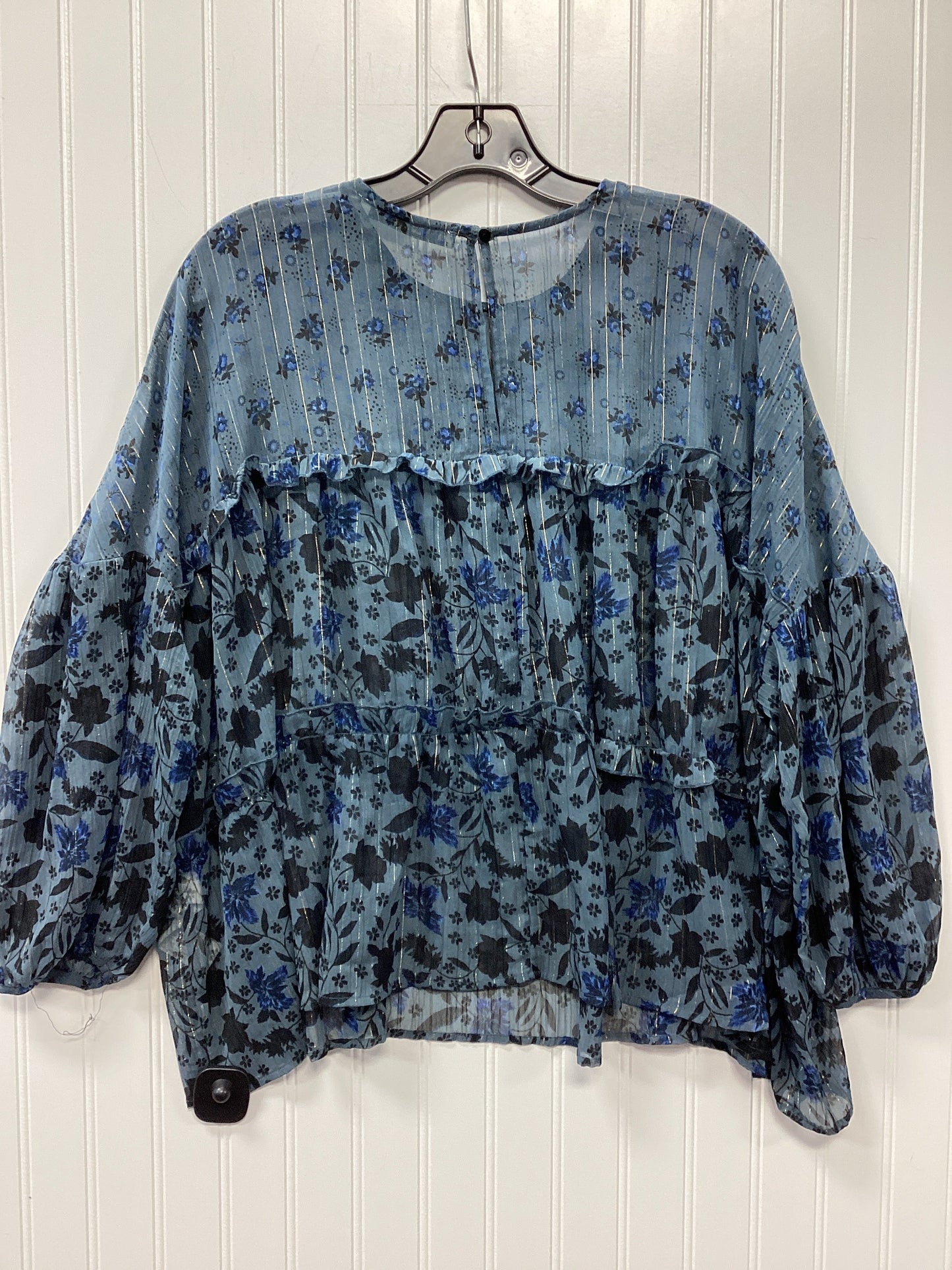Blouse Ls By Zara Basic In Teal, Size:S