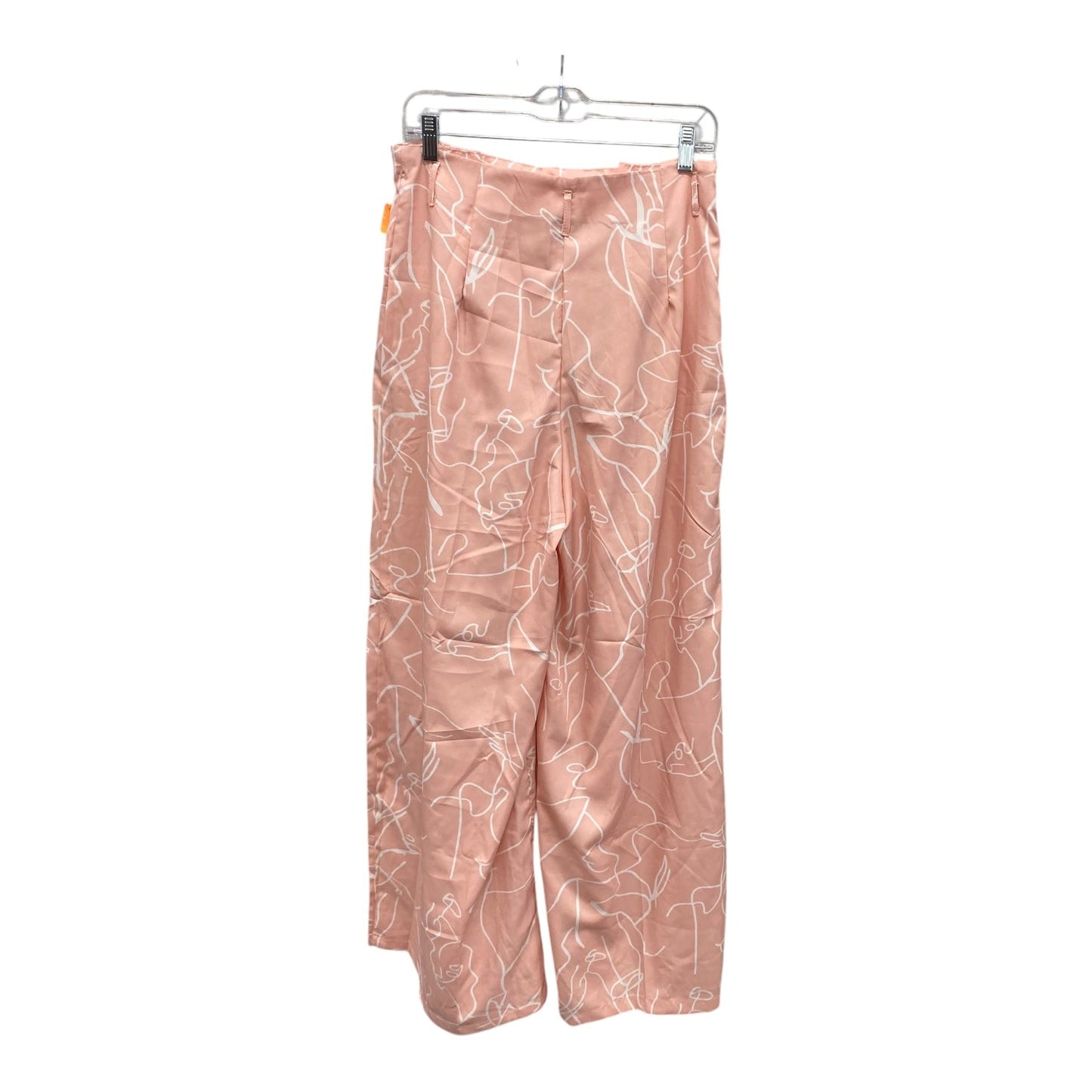 Pants Wide Leg By Shein In Pink, Size:L (12)