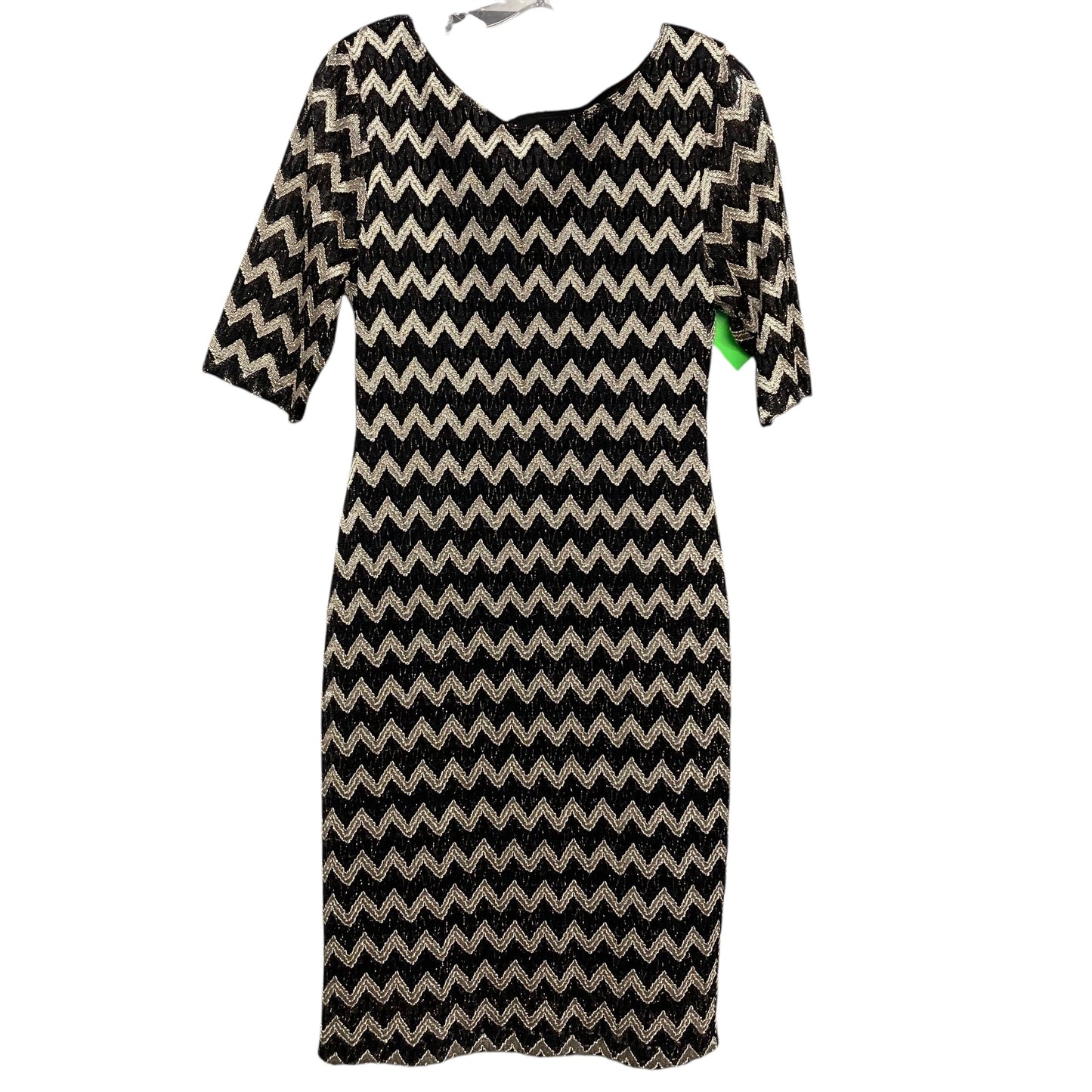 Dress Party Short By Connected Apparel In Black & Gold, Size:M