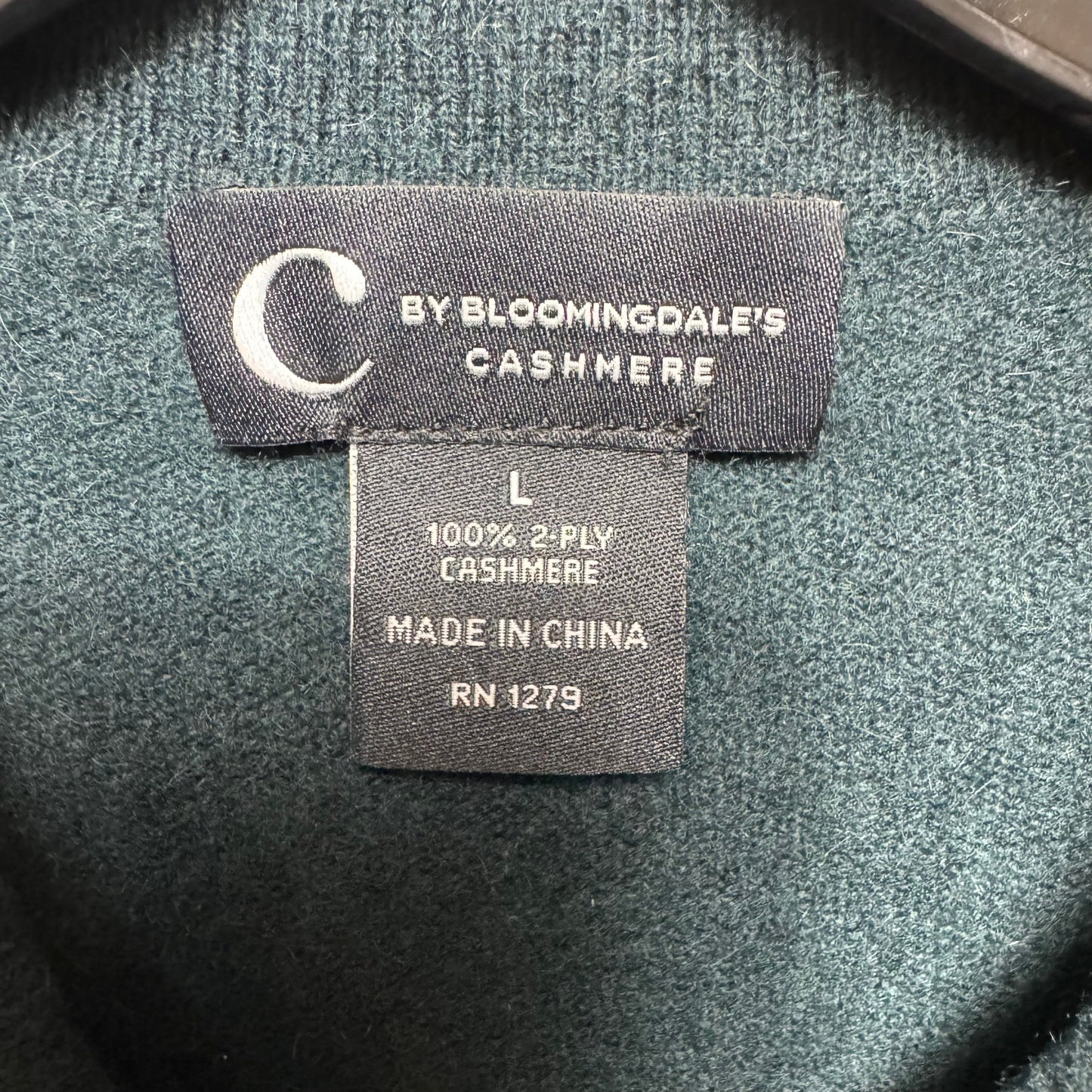 Sweater Cardigan Cashmere By Bloomingdales In Green, Size: L