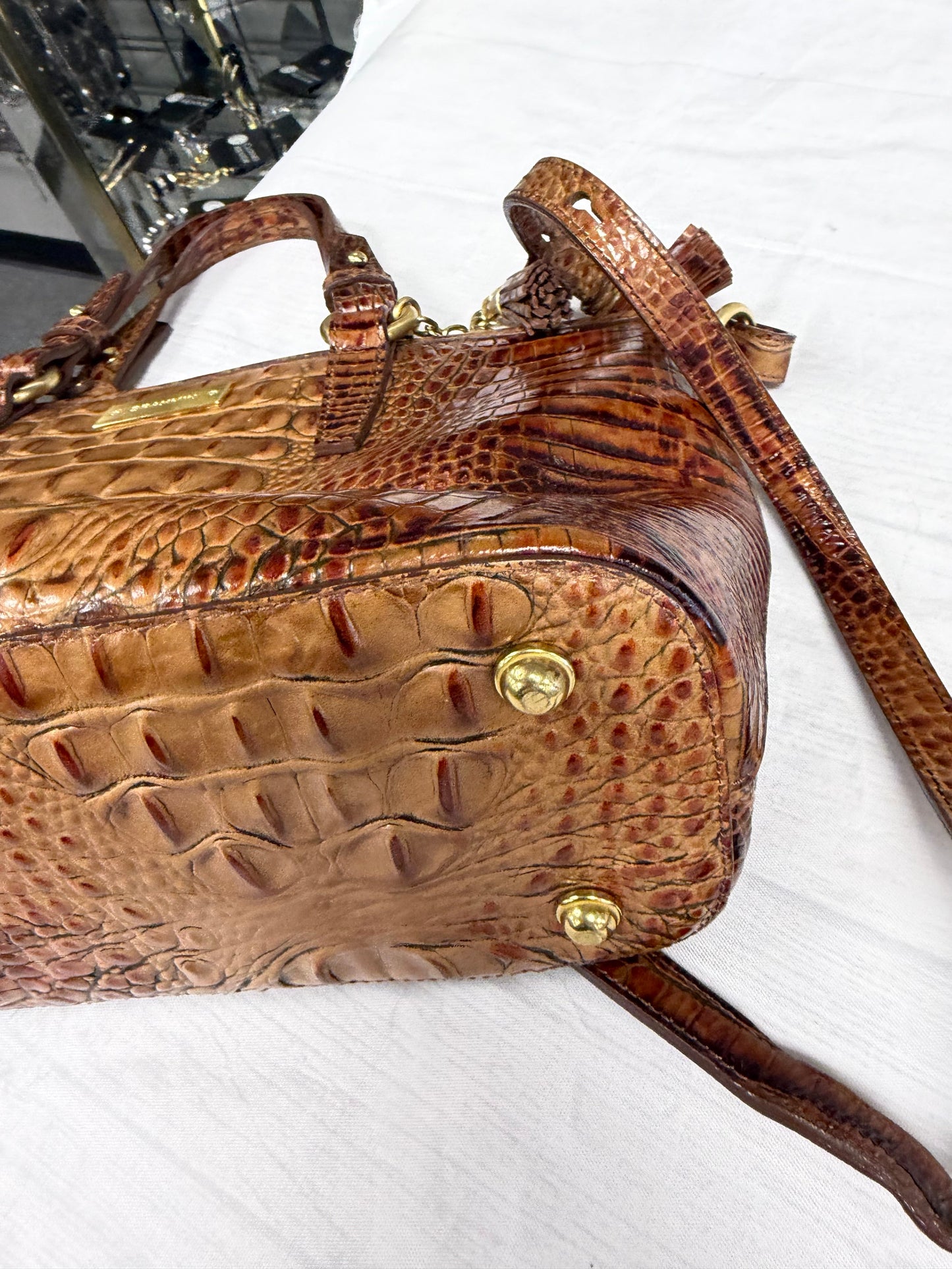 Handbag Designer By Brahmin In Brown, Size:Medium