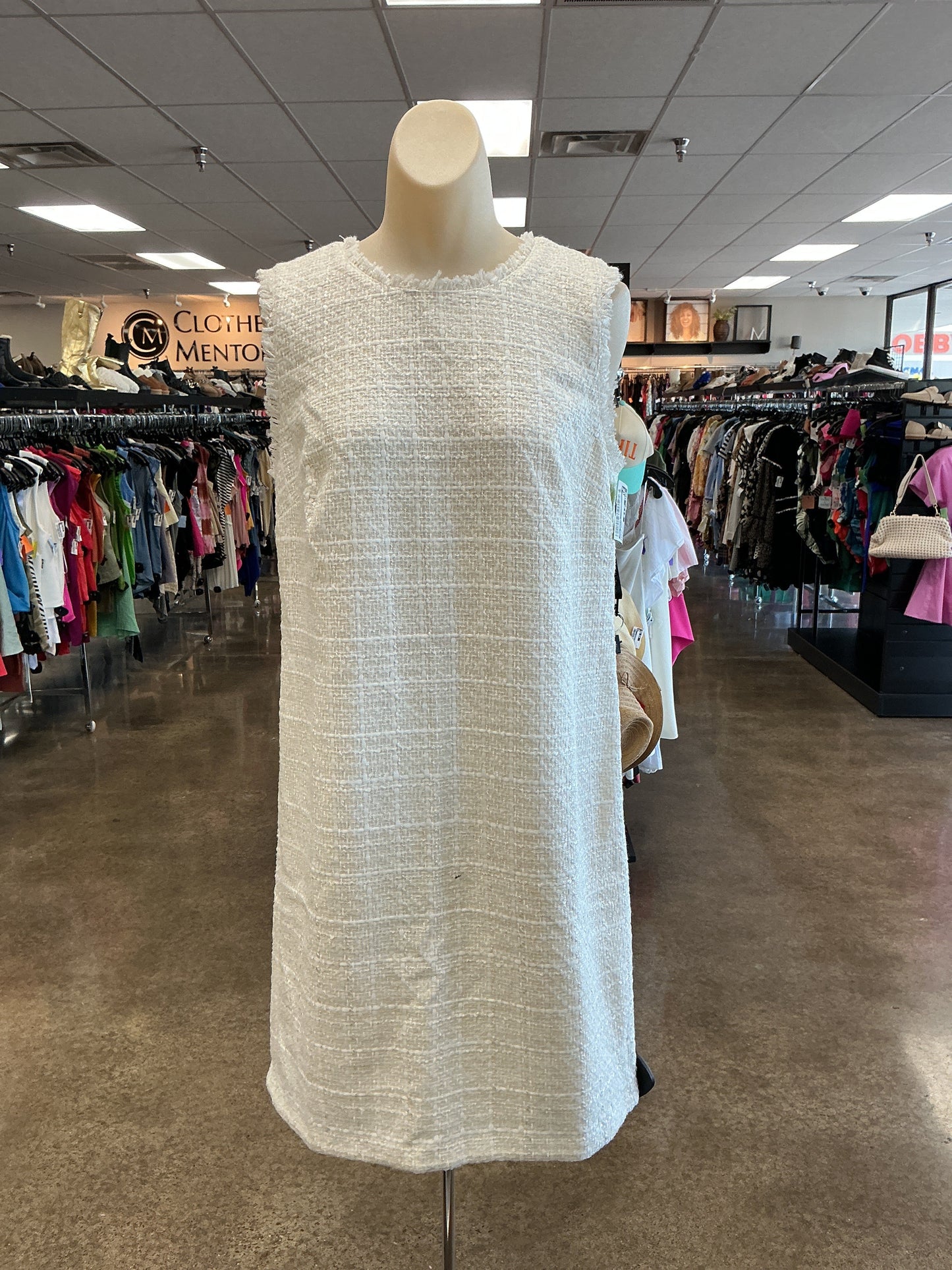 Dress Work By Ann Taylor In Cream, Size:8