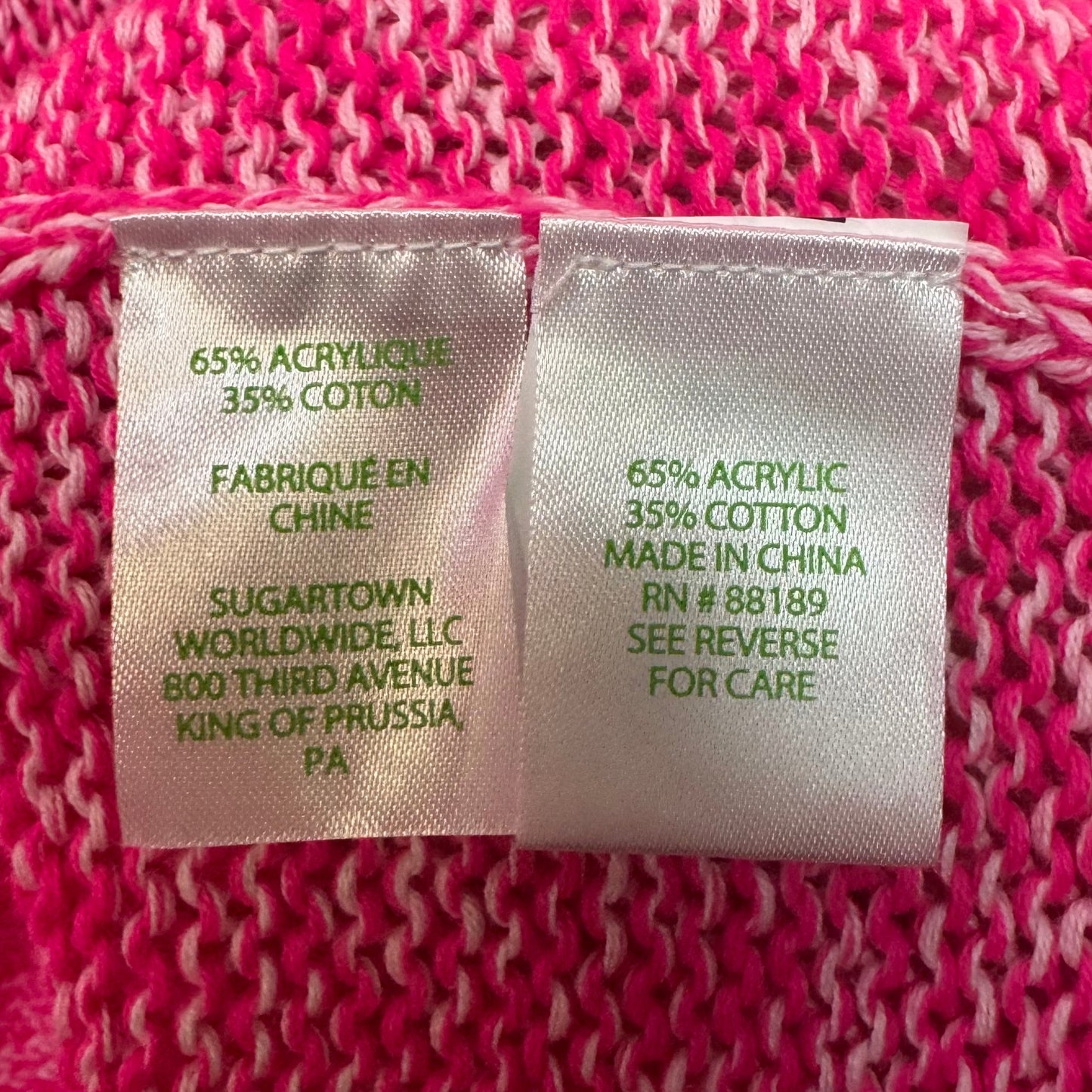 Sweater Designer By Lilly Pulitzer In Pink & White, Size: Xl