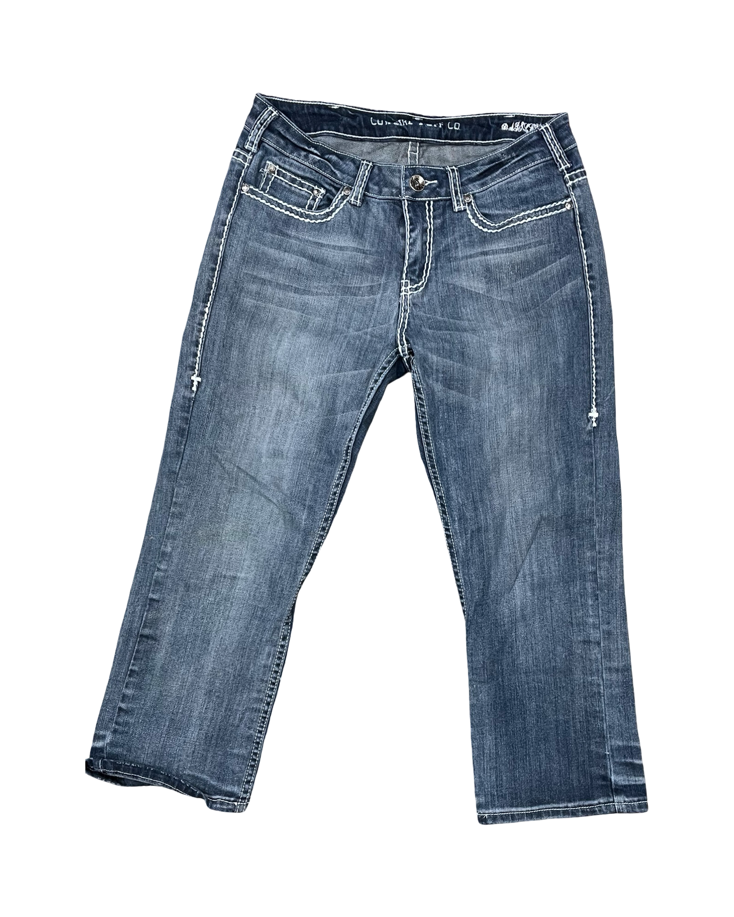 Jeans Cropped By Clothes Mentor In Blue Denim, Size:10