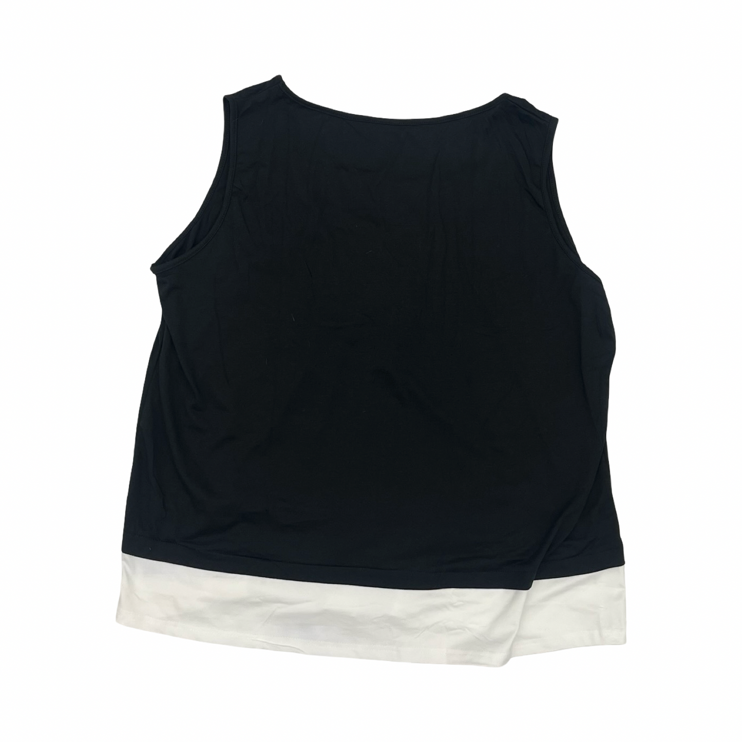 Blouse Sleeveless By Clothes Mentor In Black & White, Size:4X