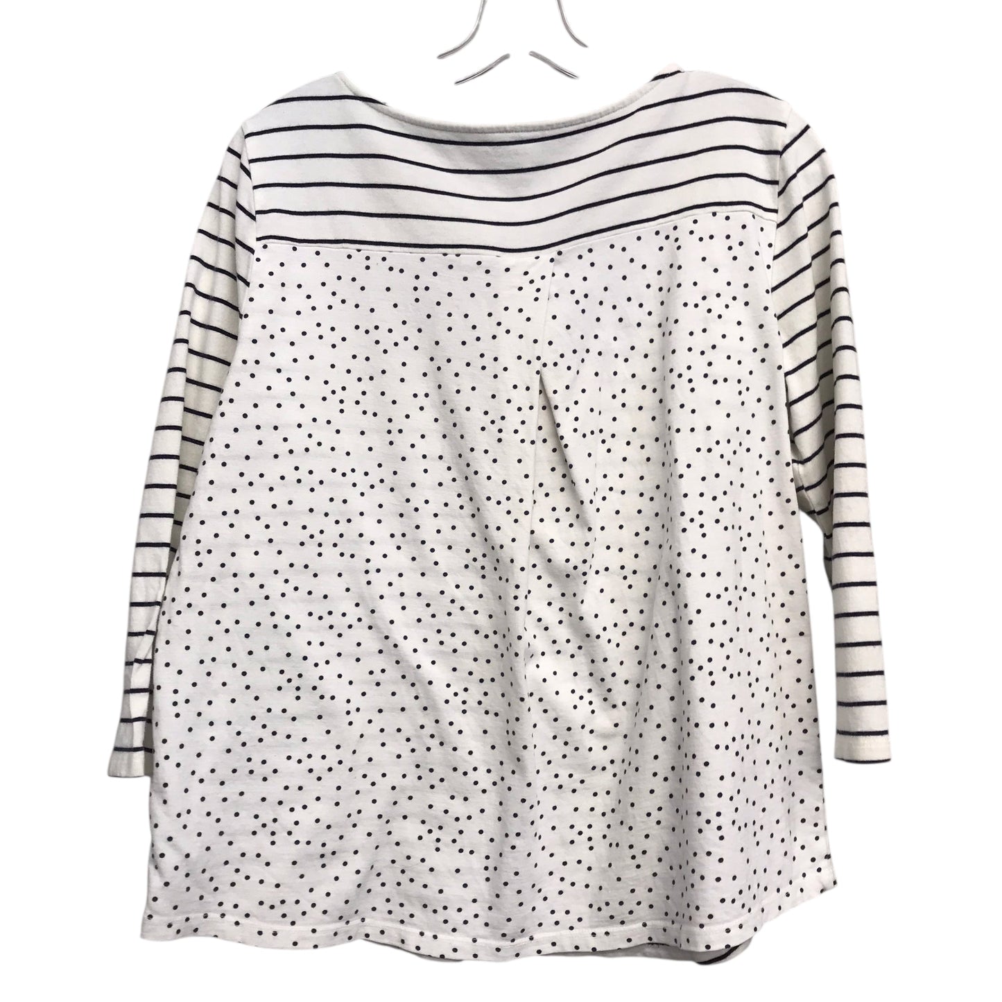 Top 3/4 Sleeve By Talbots In Striped Pattern, Size:M