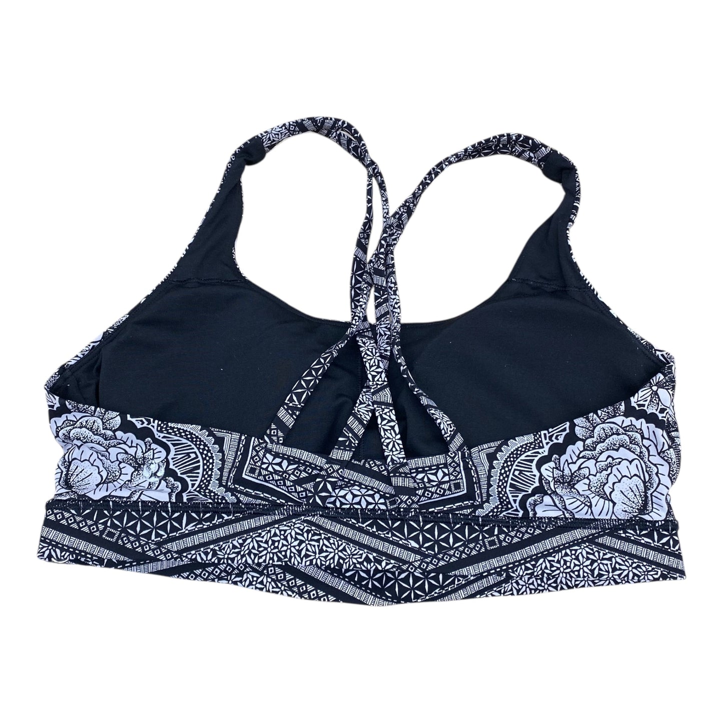Athletic Bra By Lululemon In Black & White, Size:12