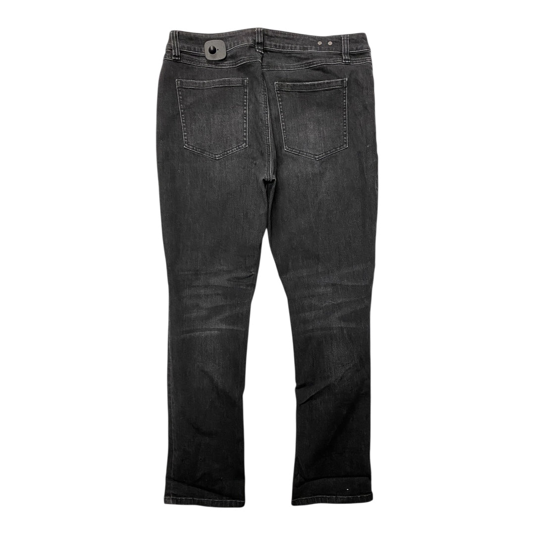 Jeans Straight By Cabi In Black Denim, Size:14