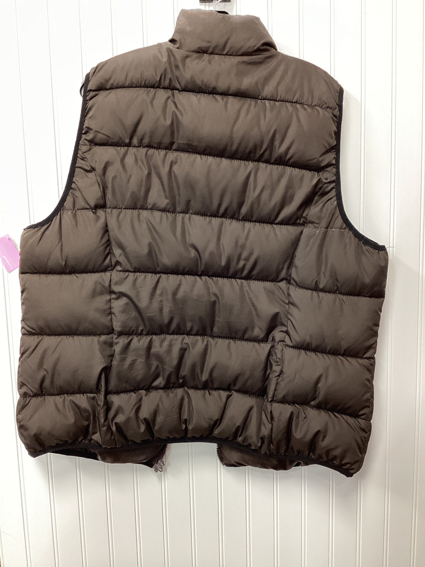 Vest Puffer & Quilted By Ruff Hewn In Brown, Size:2X