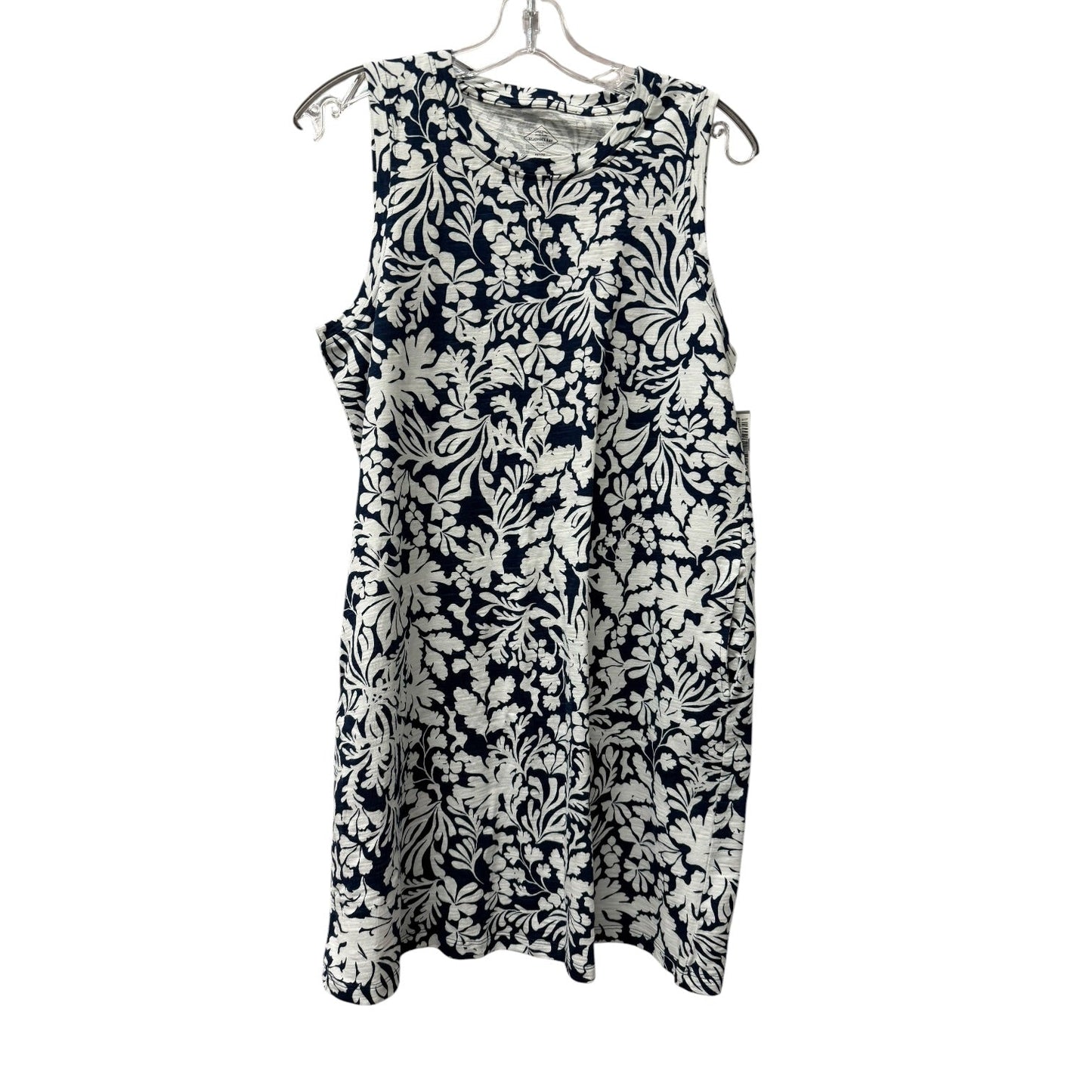 Dress Casual Midi By St Johns Bay In Blue & White, Size:S