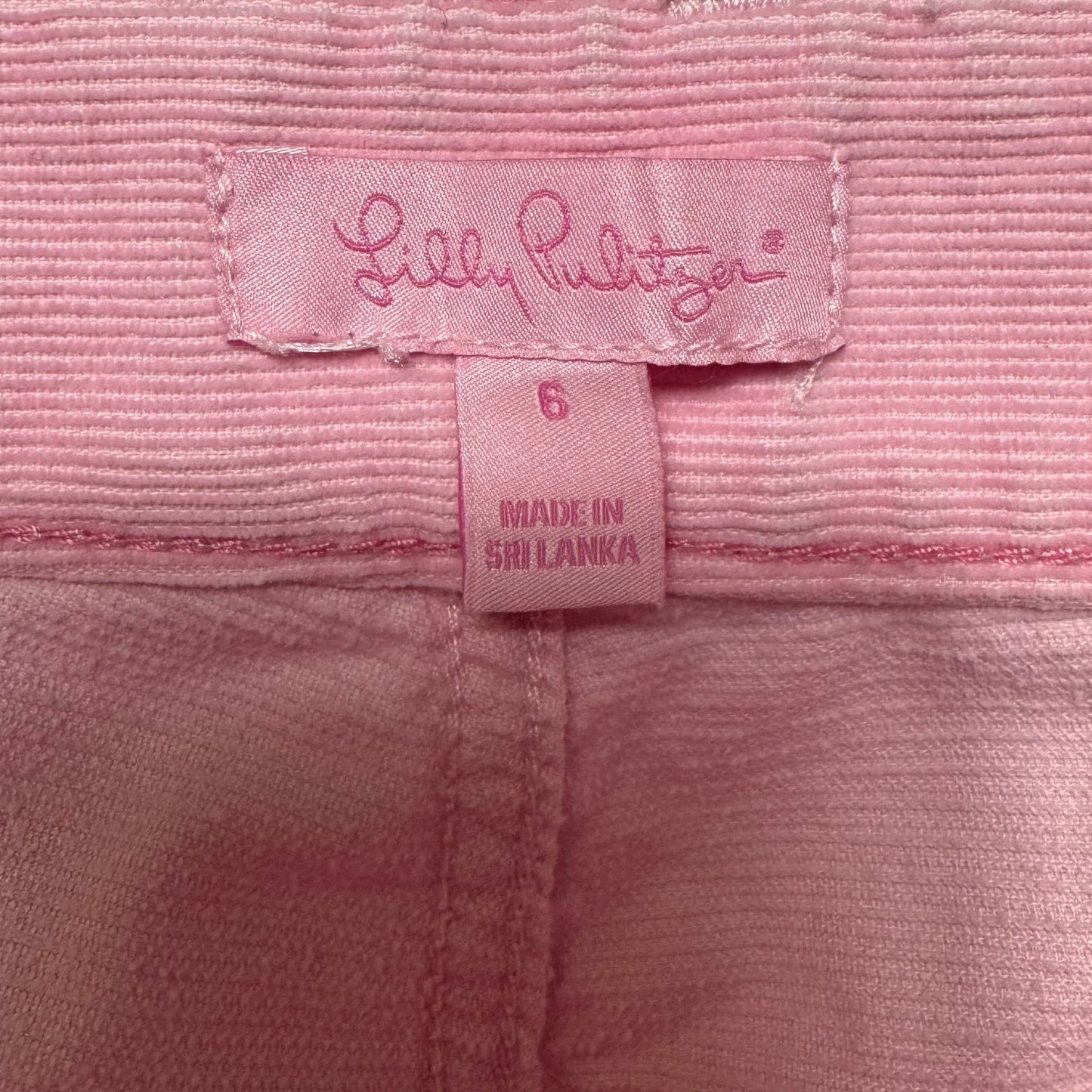 Main Line Fit Corduroy Pants Designer By Lilly Pulitzer In Pink, Size: 6