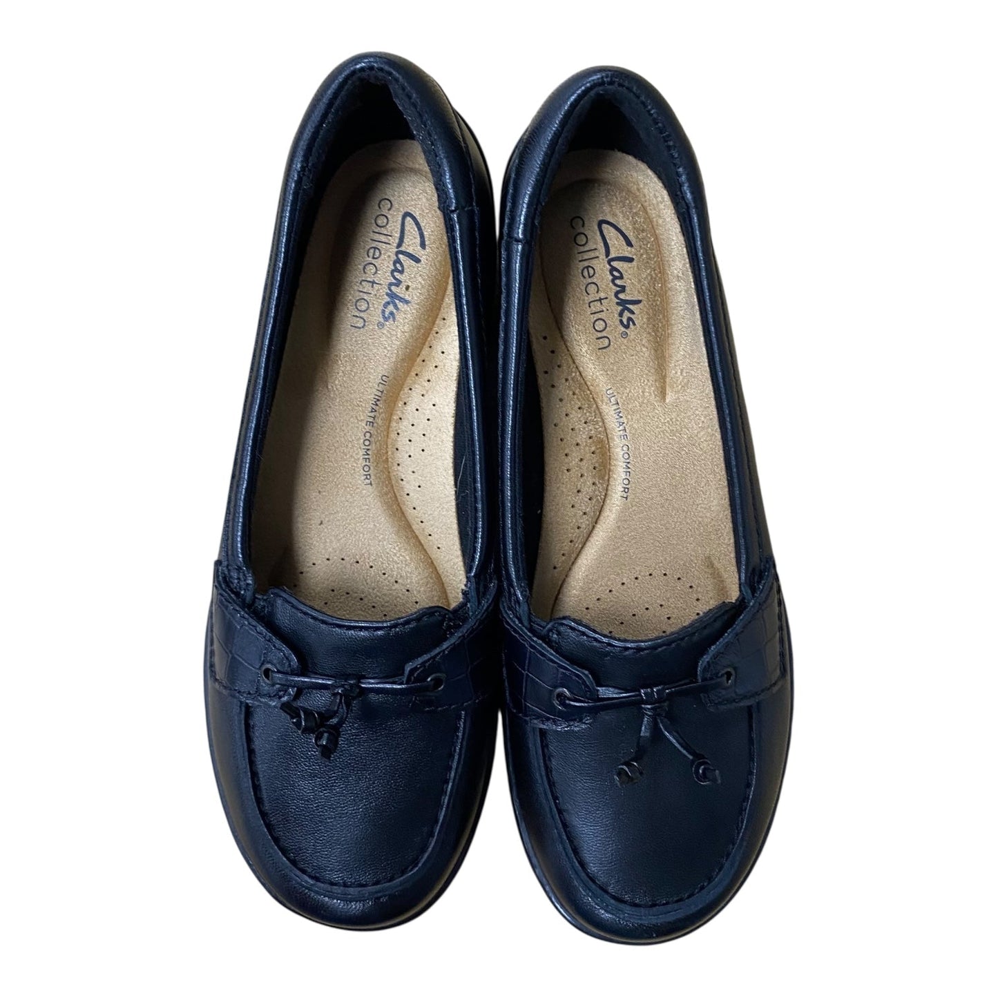 Shoes Flats By Clarks In Black, Size:5.5