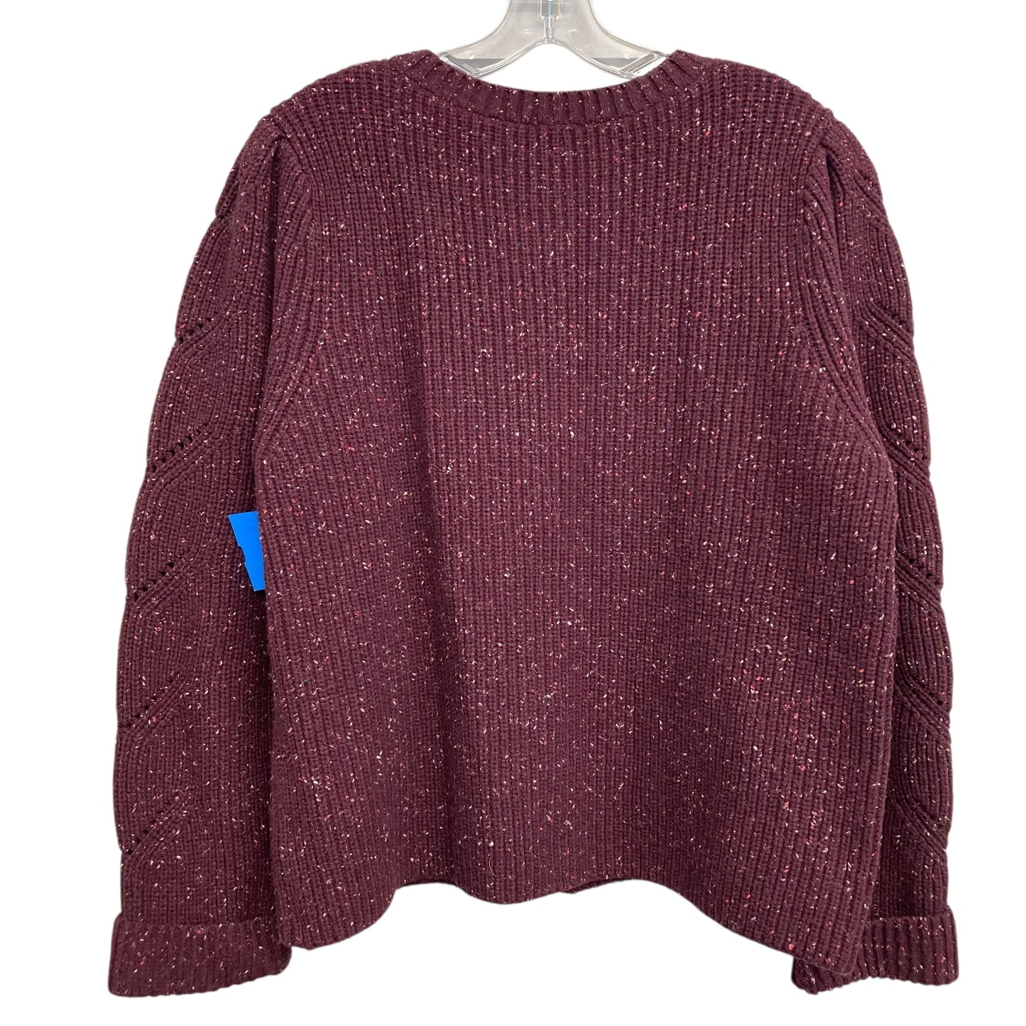 Sweater Cardigan By Talbots In Maroon, Size:Xl