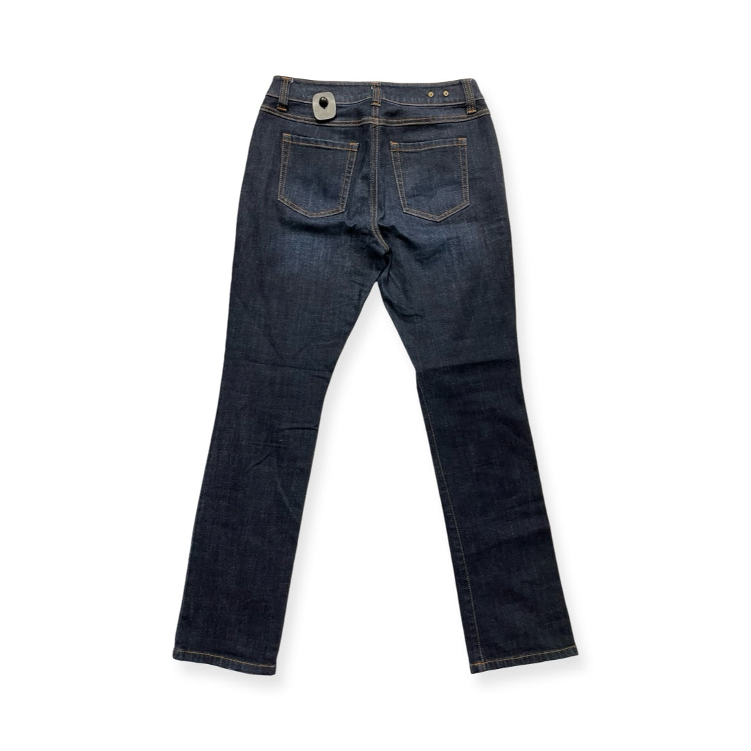 Jeans Straight By Cabi In Blue Denim, Size:4