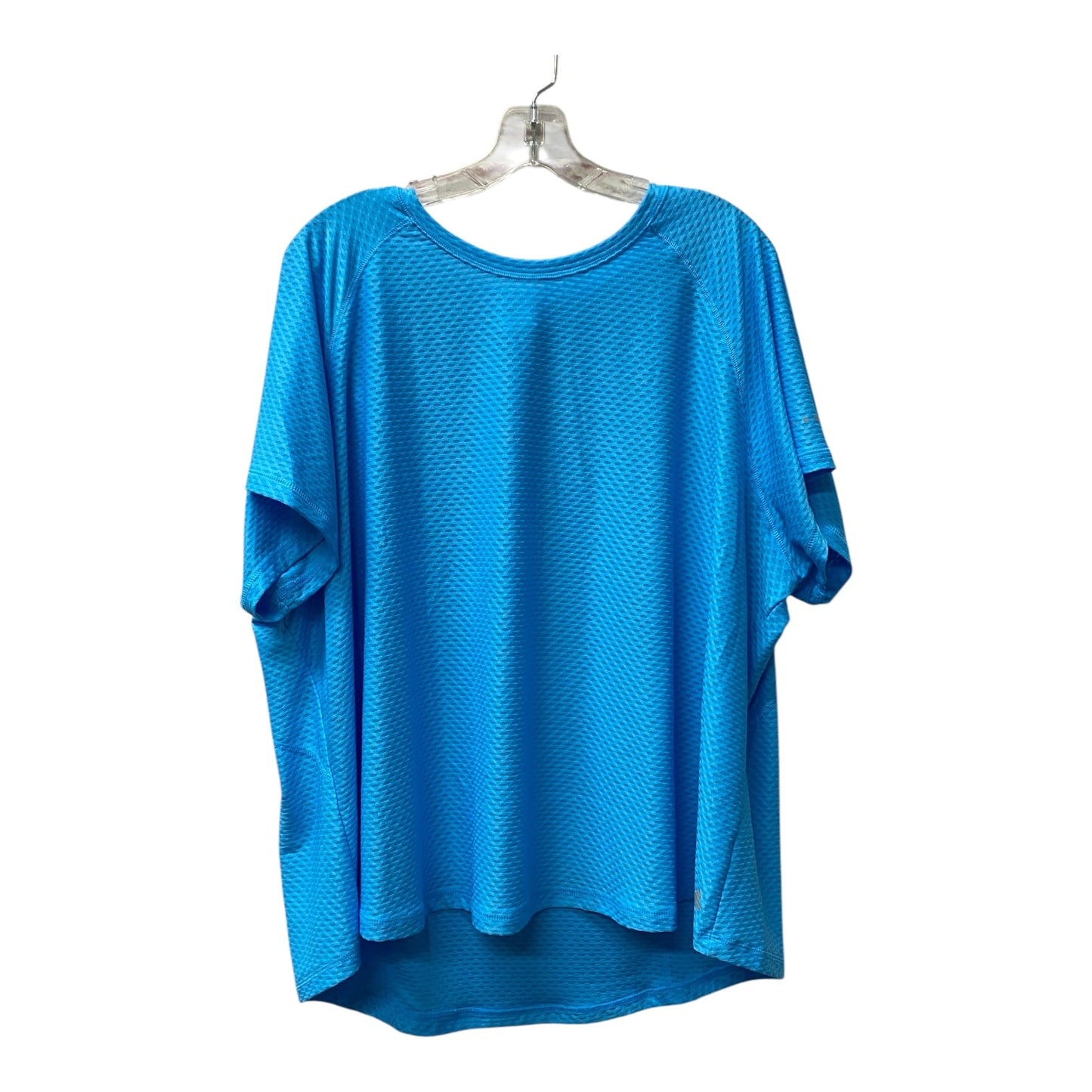 Athletic Top Ss By Tek Gear In Blue, Size:3X
