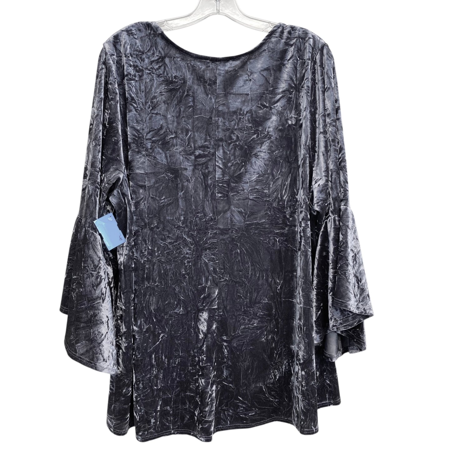 Top 3/4 Sleeve By Karen Kane In Grey, Size:3X